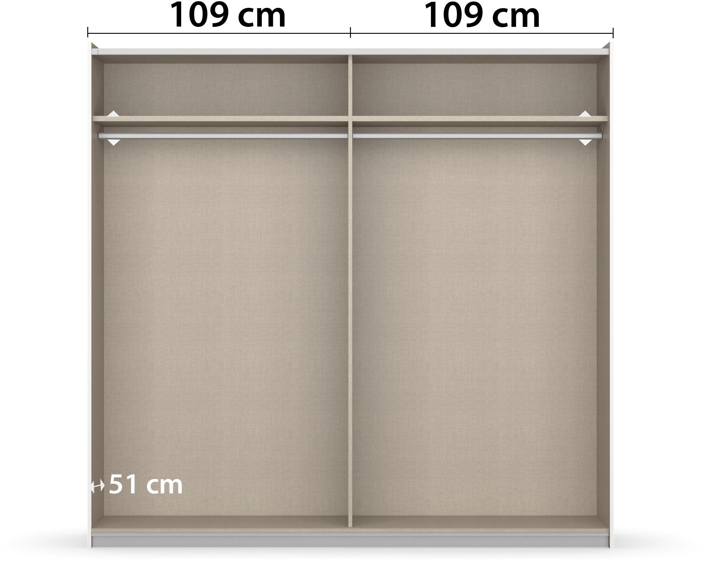 rauch Zweefdeurkast AURELIO kledingkast garderobe TOPSELLER OTTO´s CHOICE 3 verschillende uitrustingsvarianten handgrepen van metaal made in germany