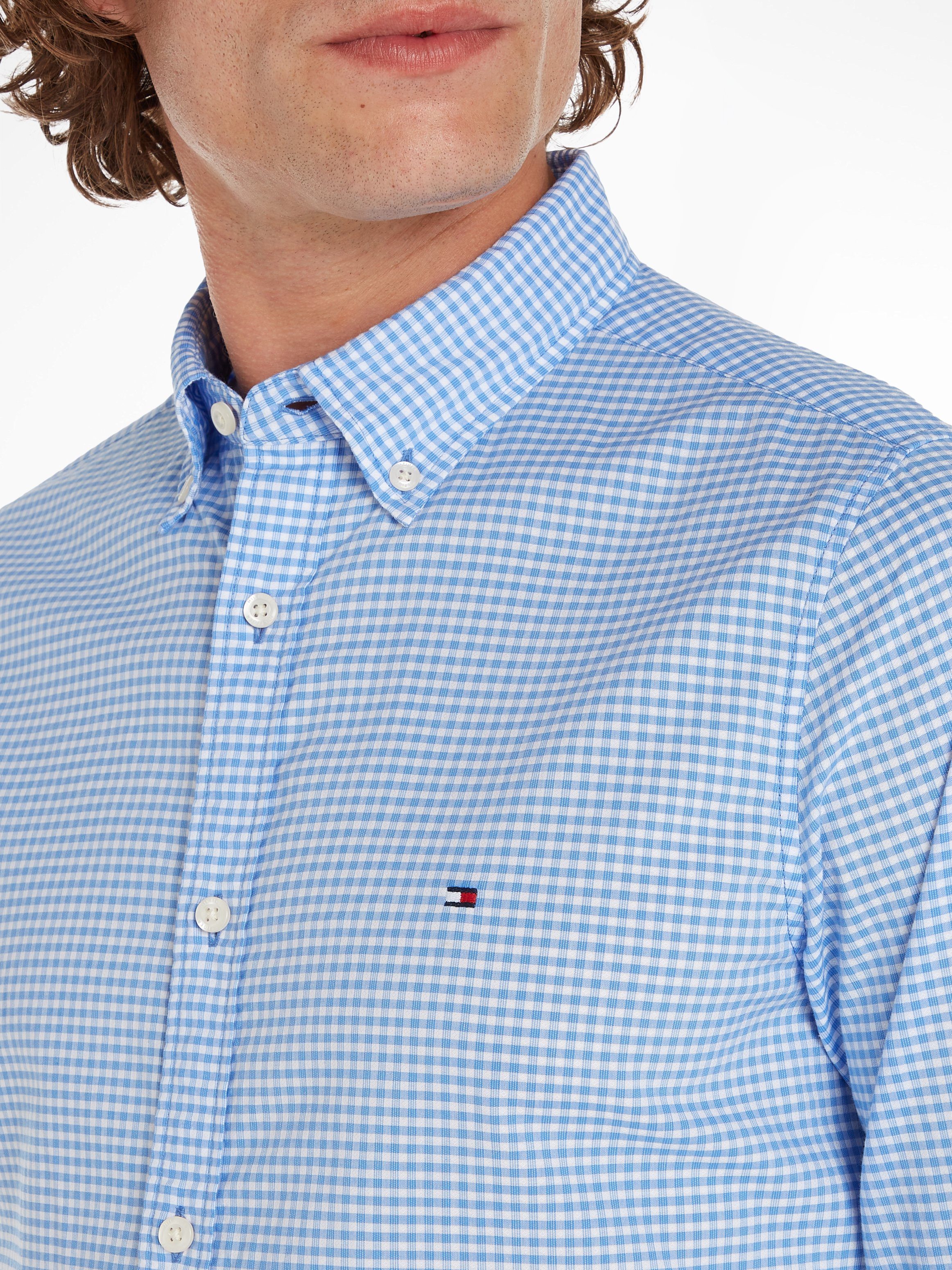 Tommy Hilfiger Geruit overhemd FLEX TEXTURED GINGHAM SF SHIRT