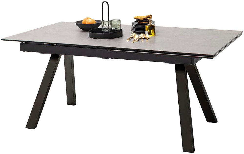 MCA furniture Eettafel TOBAGO uitschuiftafel 180-260 cm Keramiek, metaal, uitschuifbaar, tafelblad 13 mm