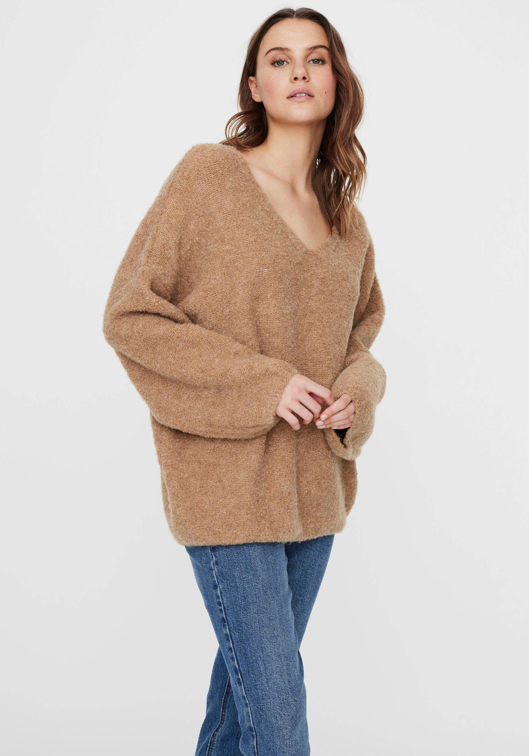 Vero Moda Trui met V-hals VMBONNY LS V-NECK in oversized model in de online  winkel | OTTO