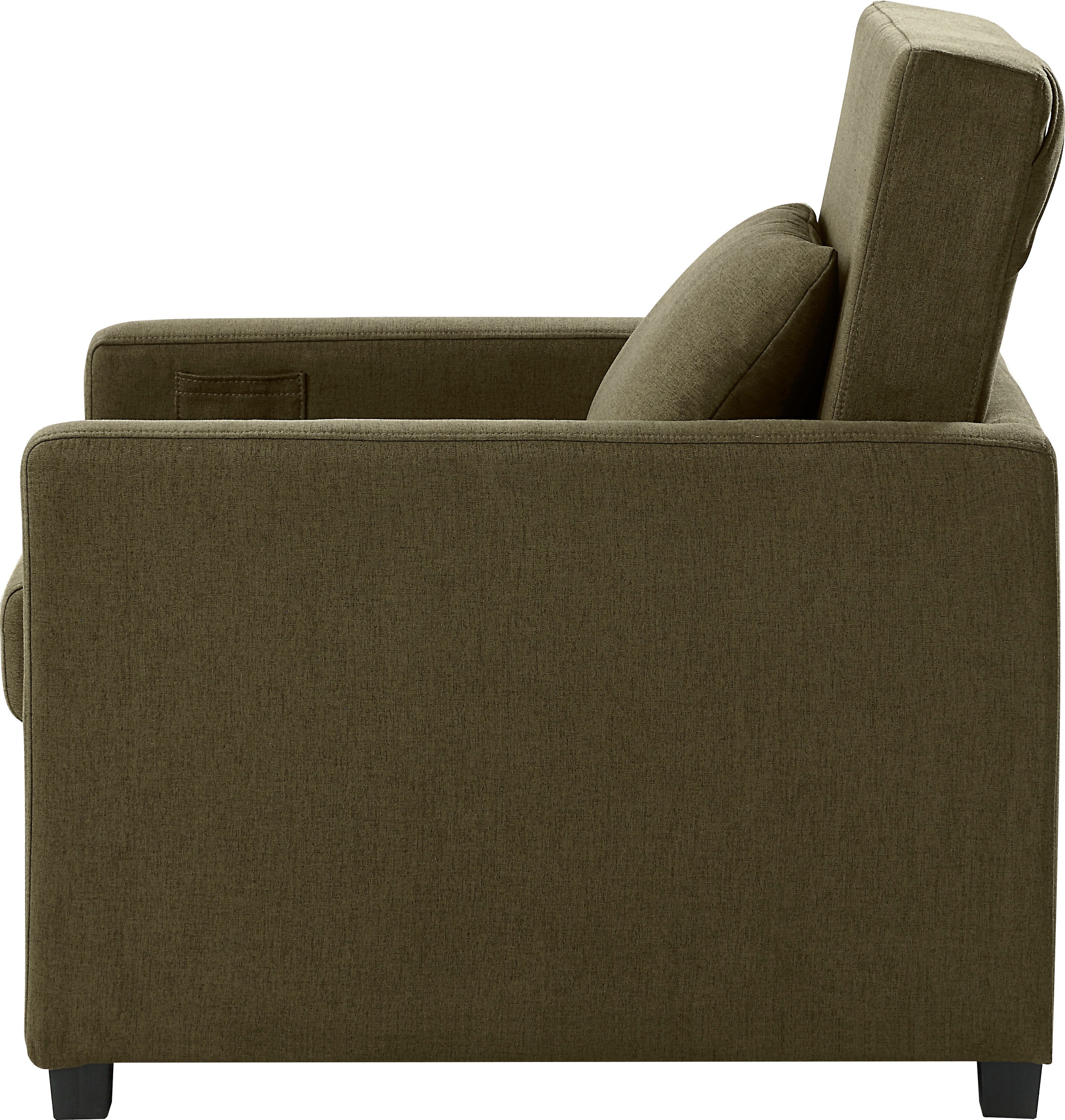 ATLANTIC home collection Relaxfauteuil Jerry met slaapfunctie, als logeerbed en inclusief kussens