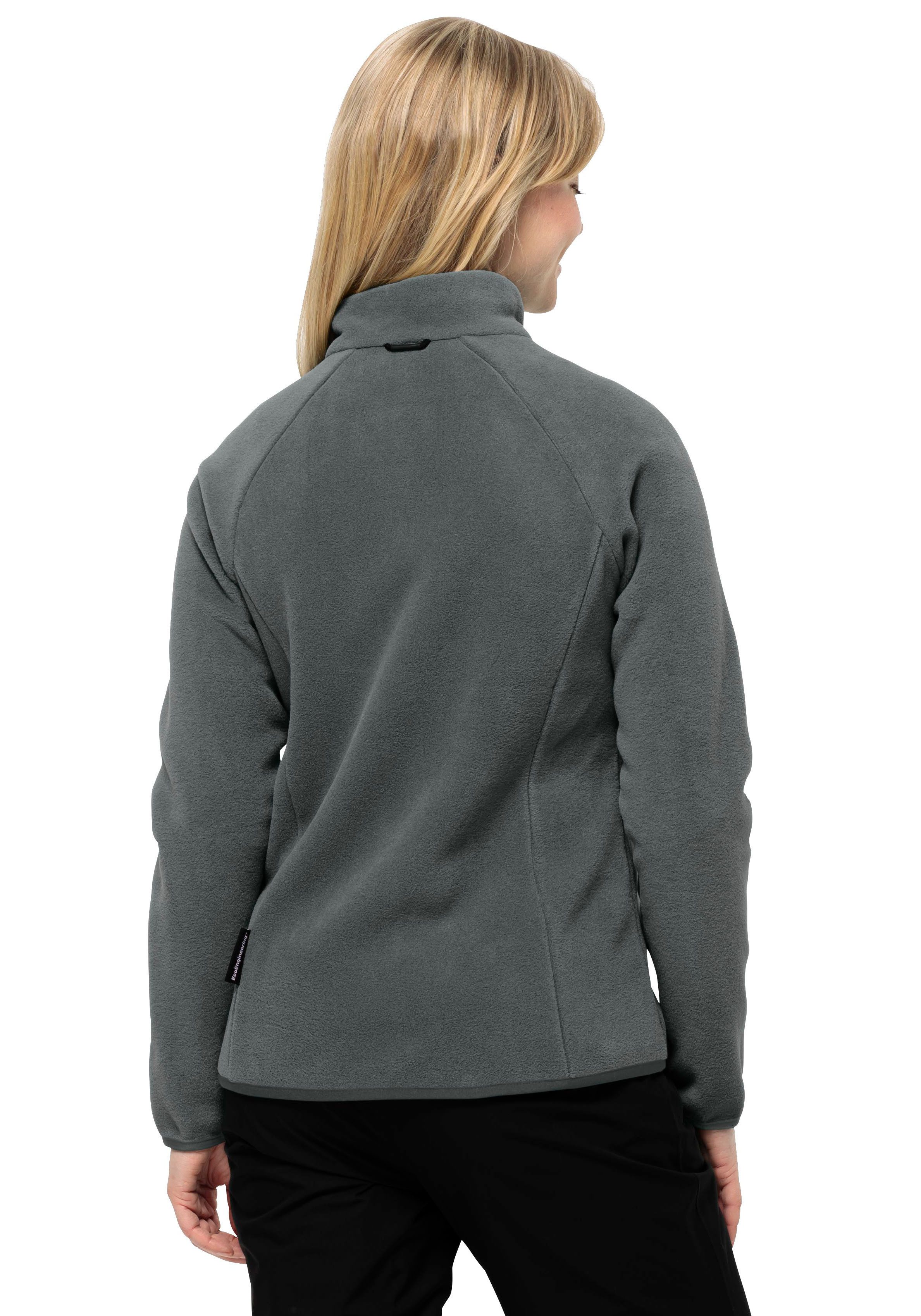 Jack Wolfskin Fleecejack MOONRISE FZ W met korte systeemrits voor wandelingen