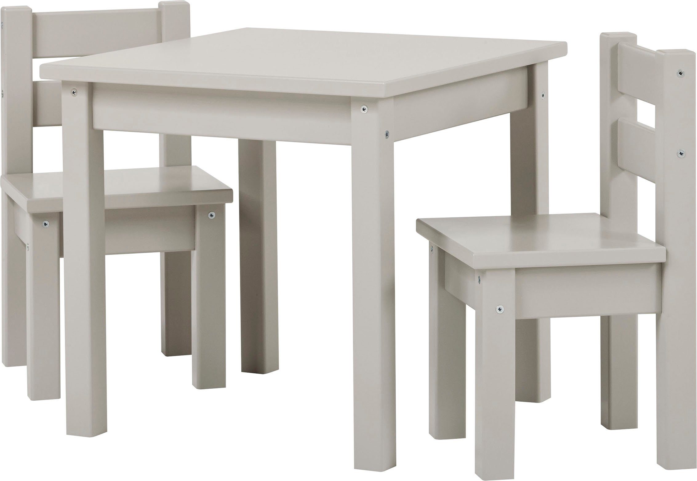 Hoppekids Kinderzithoek MADS kinderzithoek in vele kleuren, met twee stoelen (set, 3-delig) bankjes & fauteuils grijs