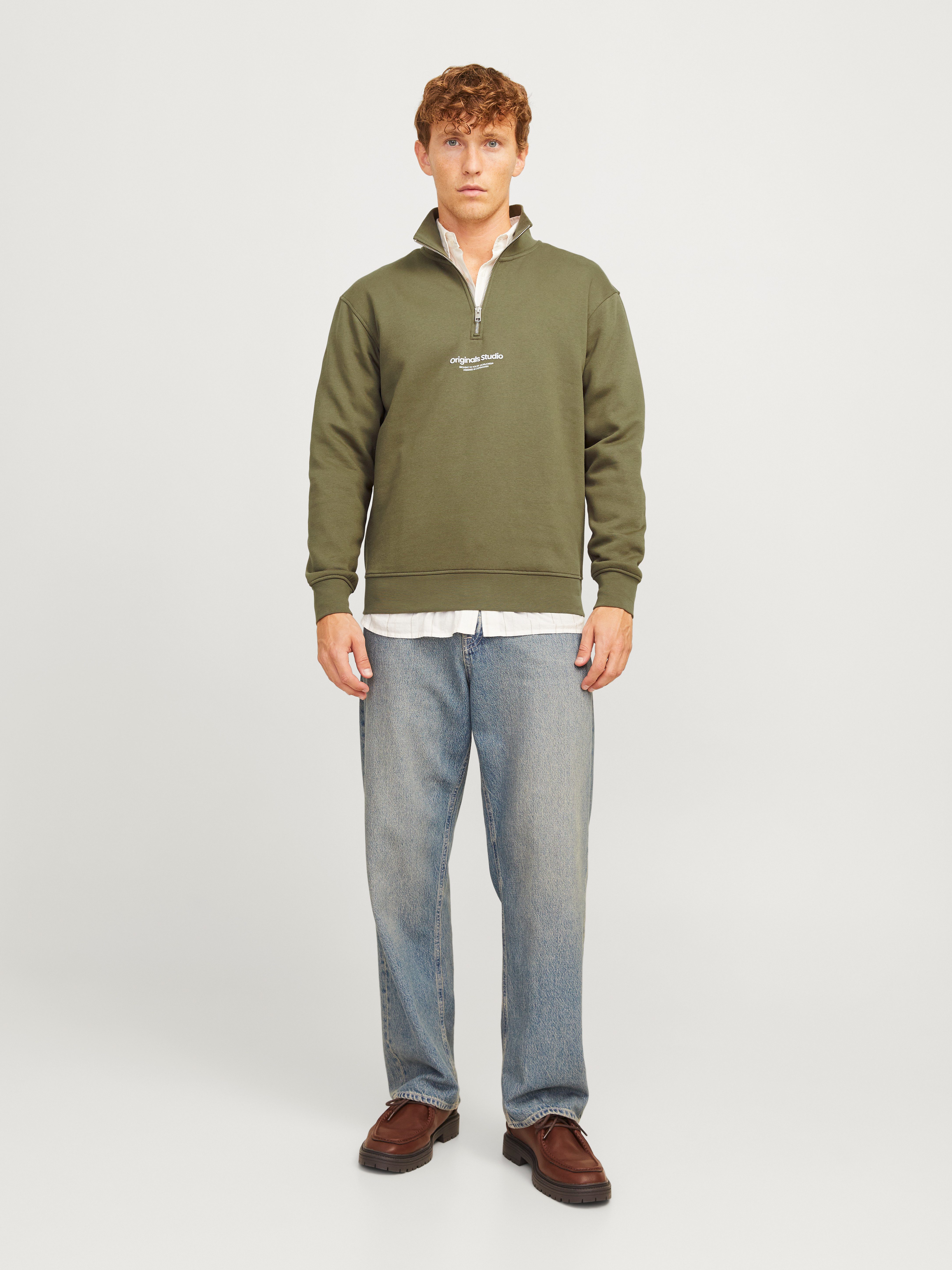 Jack & Jones Sweatshirt JORVESTERBRO SWEAT QUARTER ZIP HN NOOS
