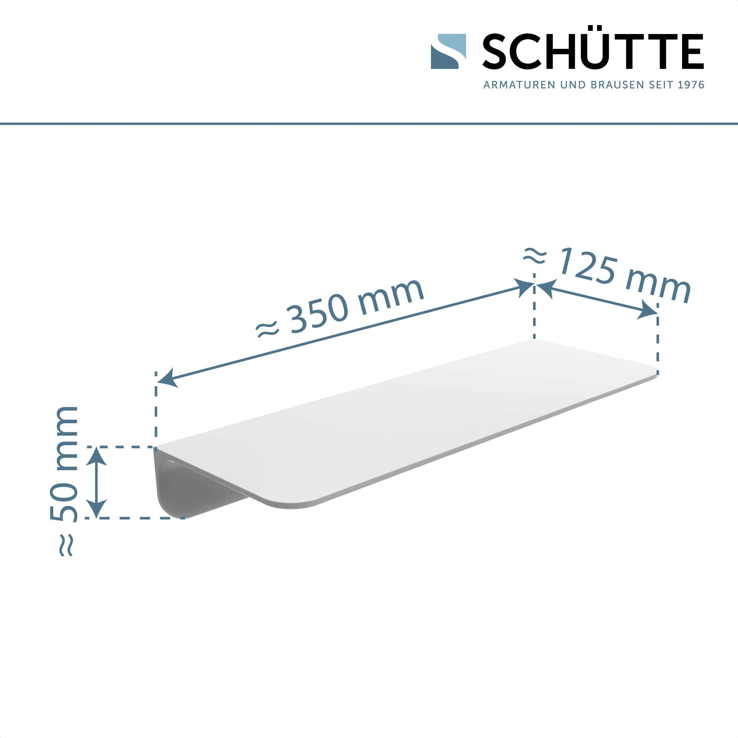 Schütte Badkamerrekje zonder boren, badkamer rek voor badkamer in wit of antraciet