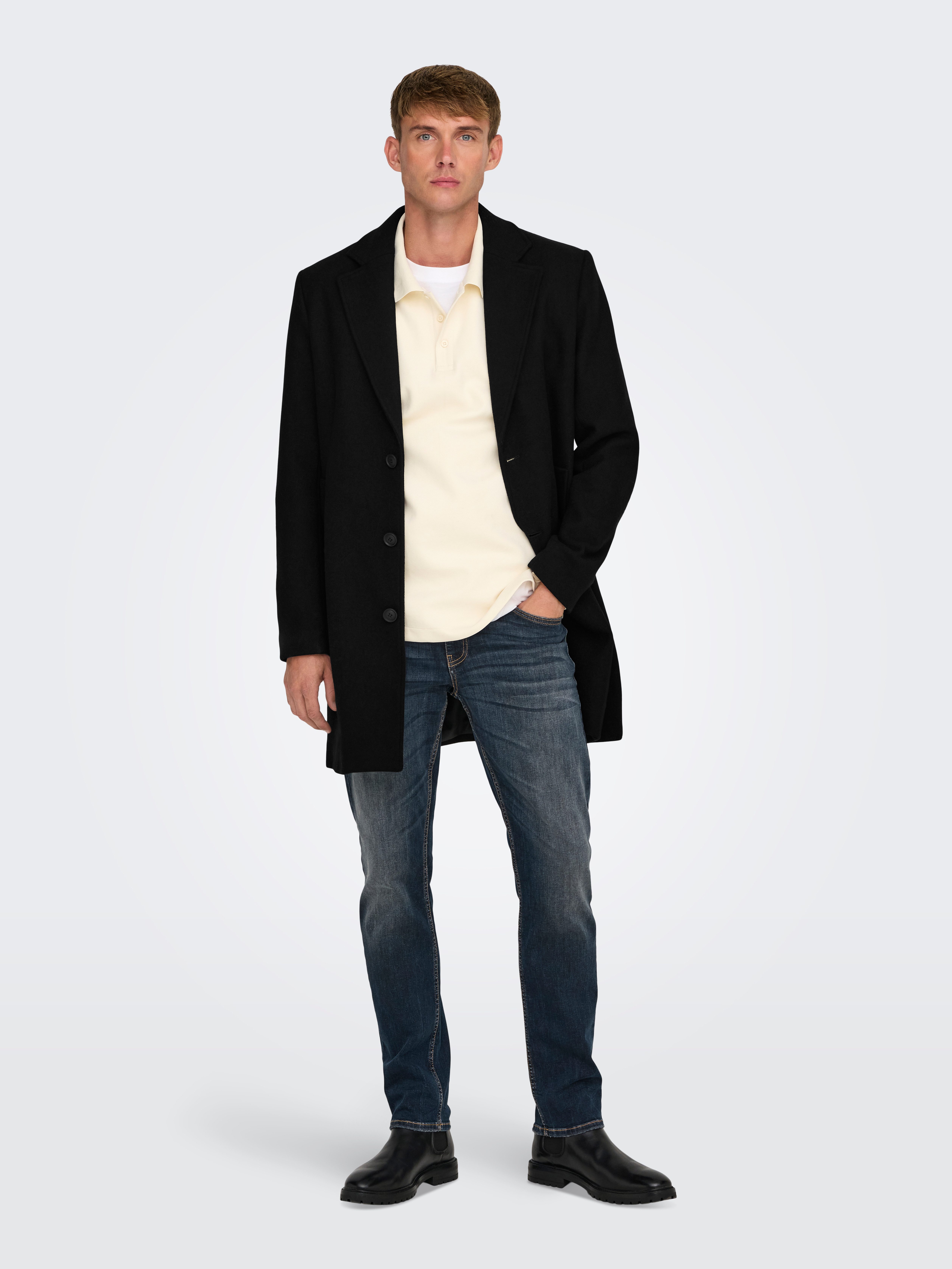 ONLY & SONS Korte jas ONSMATTHEW WOOL COAT OTW