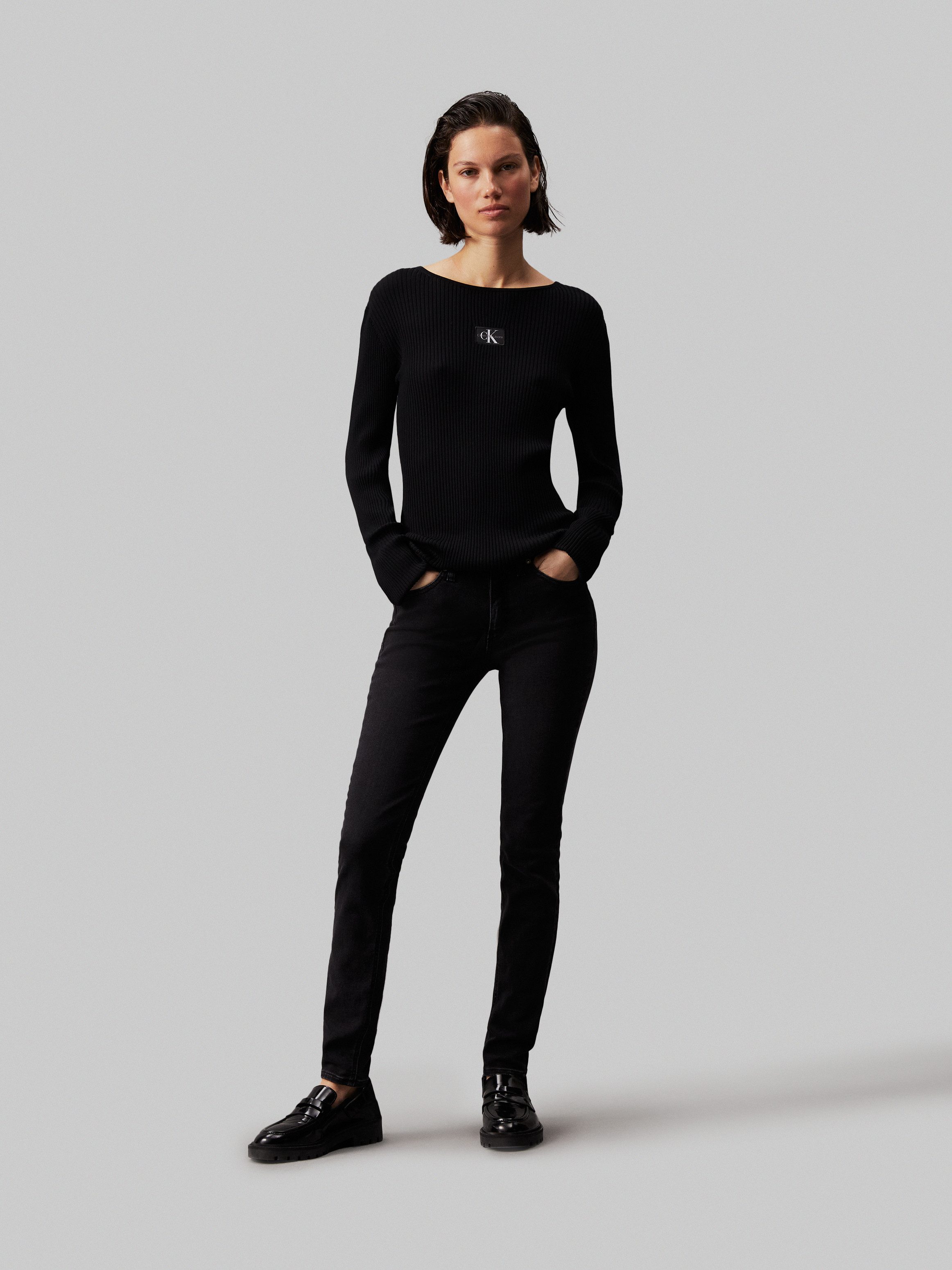 Calvin Klein Skinny fit jeans Mid rise skinny in 5-pocketsstijl