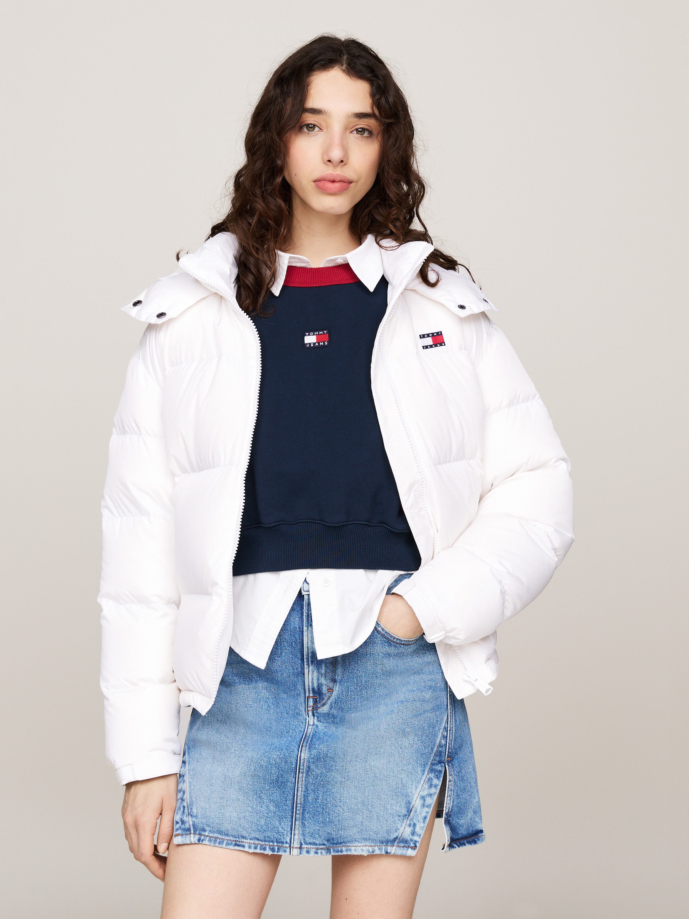 TOMMY JEANS Gewatteerde jas TJW ALASKA PUFFER EXT dames gewatteerde jassen maat XS (34) wit