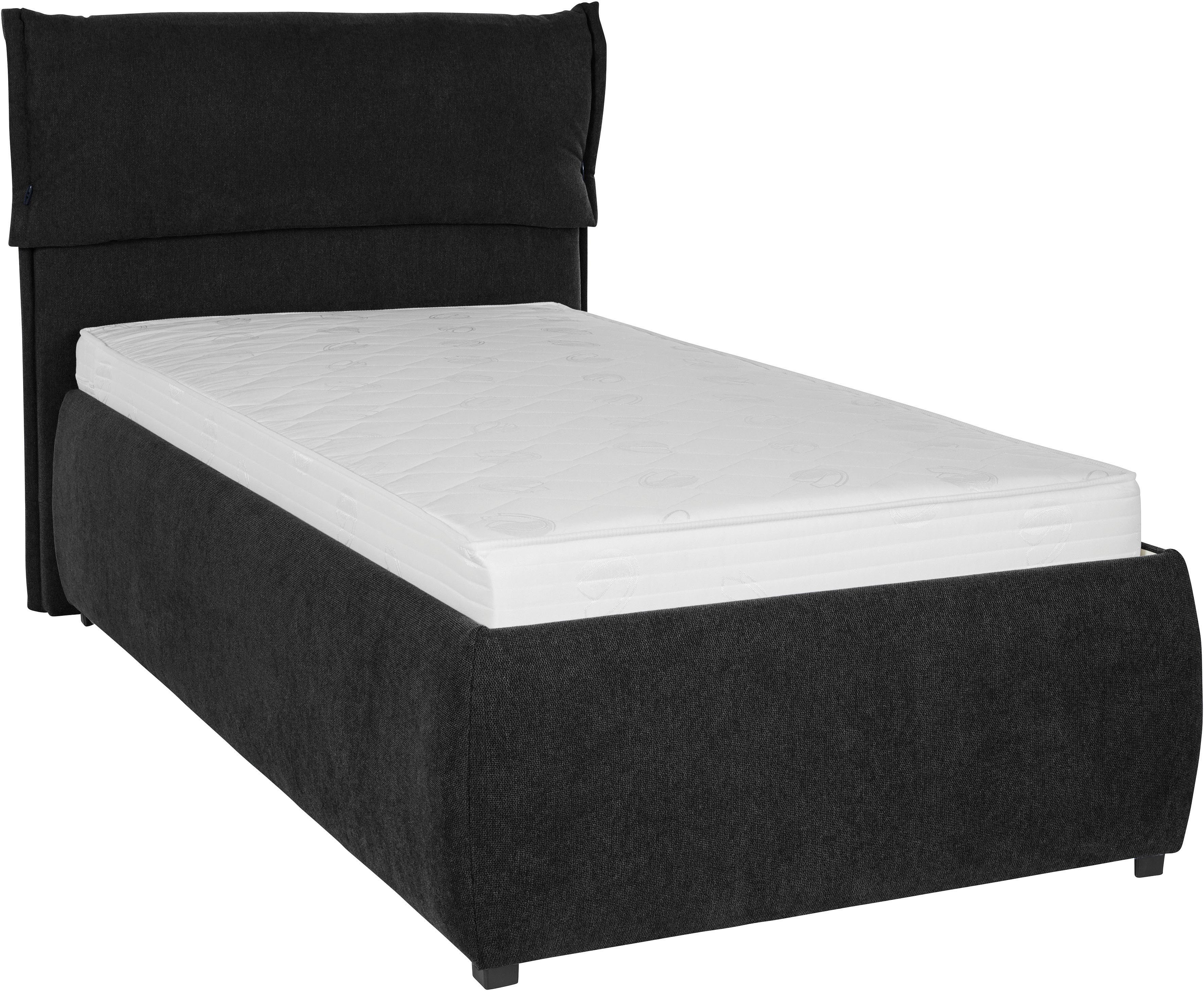 andas Gestoffeerd bed Jenson als bedframe of met 3 matrassoorten en hardheden