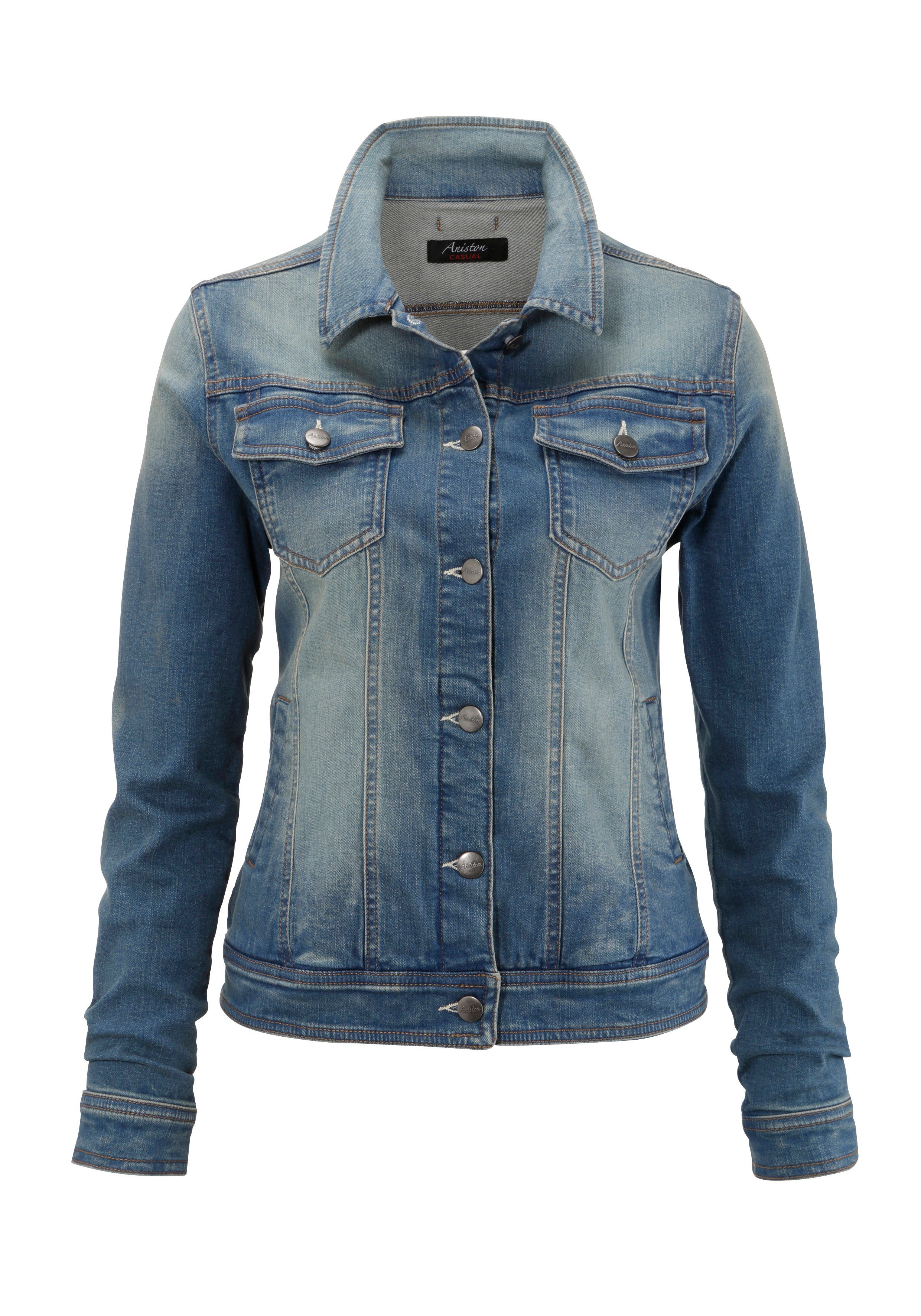 Aniston CASUAL Jeansjack in used-wassing