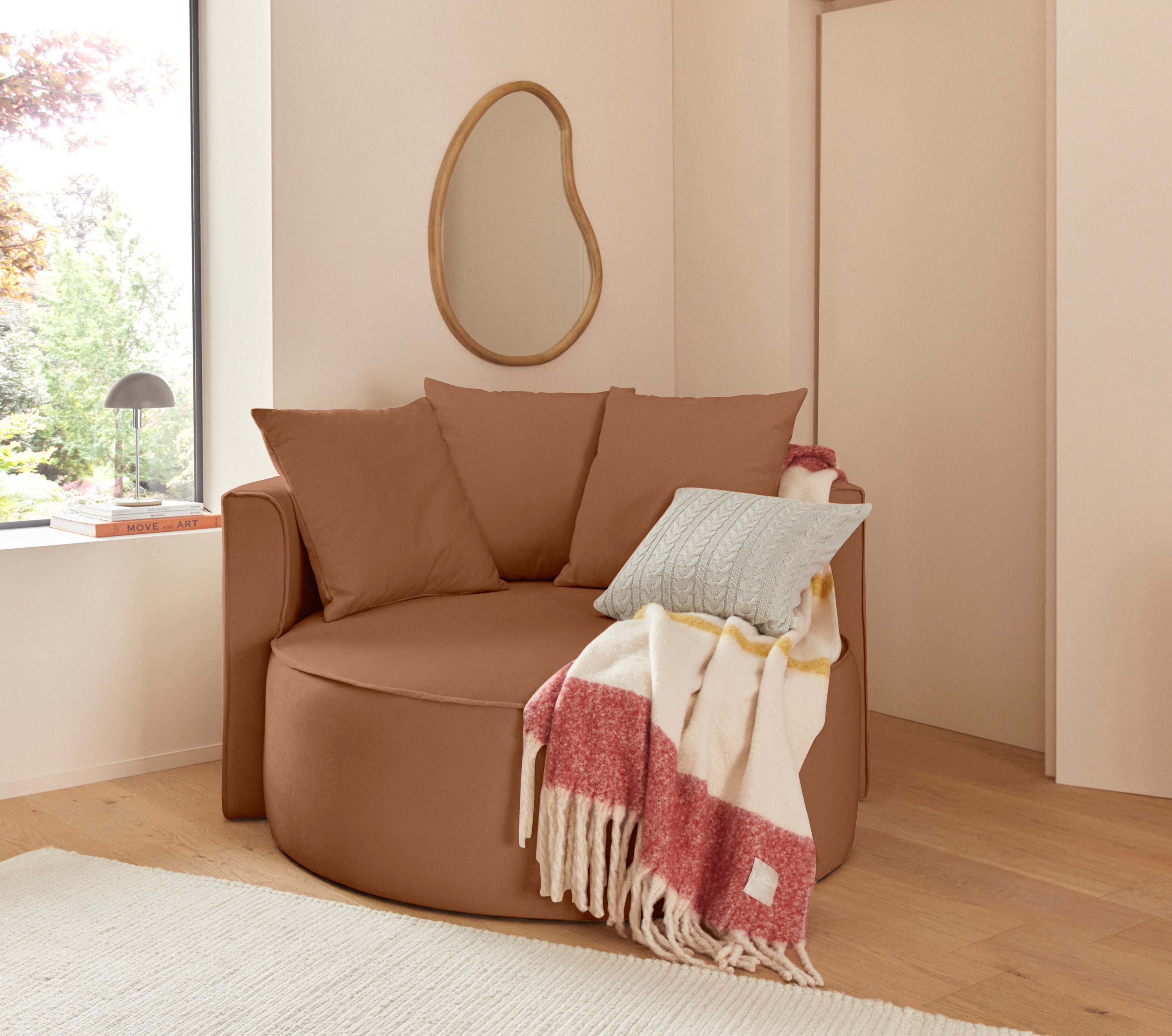 LeGer Home by Lena Gercke XXL-fauteuil Isalie, leesstoel, loveseat, inclusief sierkussens