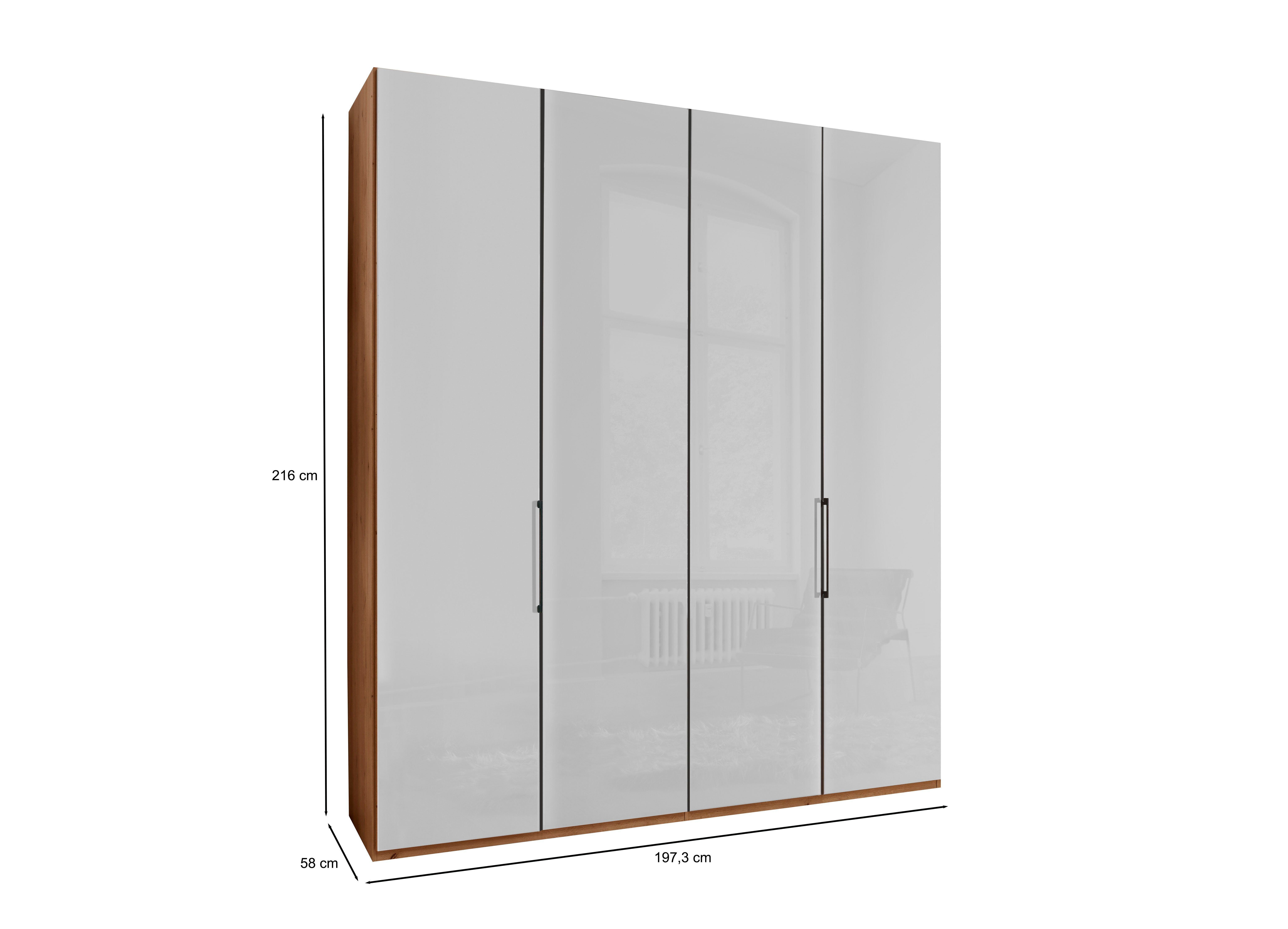 WIEMANN Draaideurkast Monaco, made in Germany, chic glazen front, in verschillende kleuren,