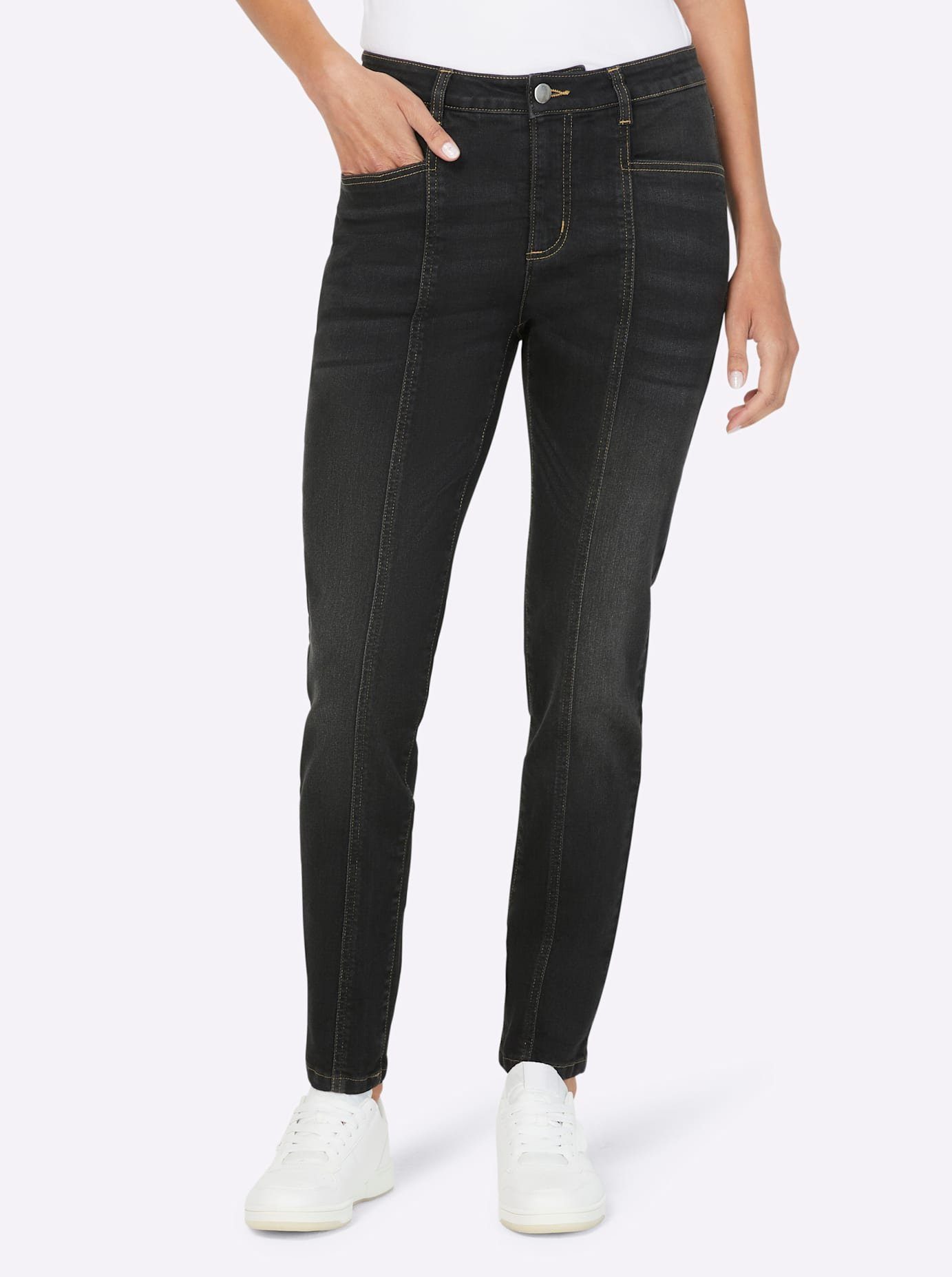 heine Prettige jeans dames skinny jeans maat 42 zwart