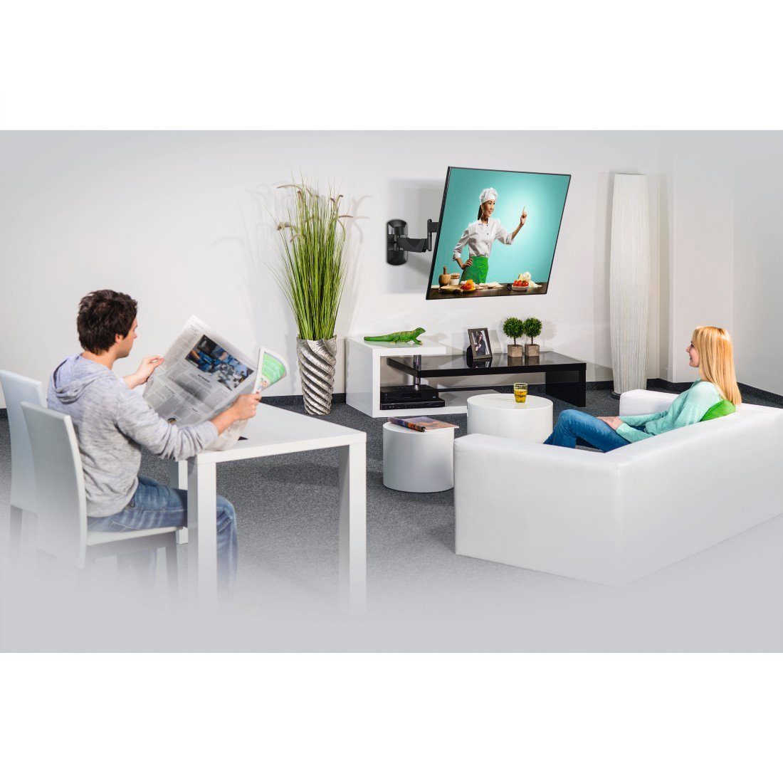 Hama Tv-wandhouder TV beugel, kantelbaar, volledig beweeglijk, 25 - 66 cm (10" - 26")