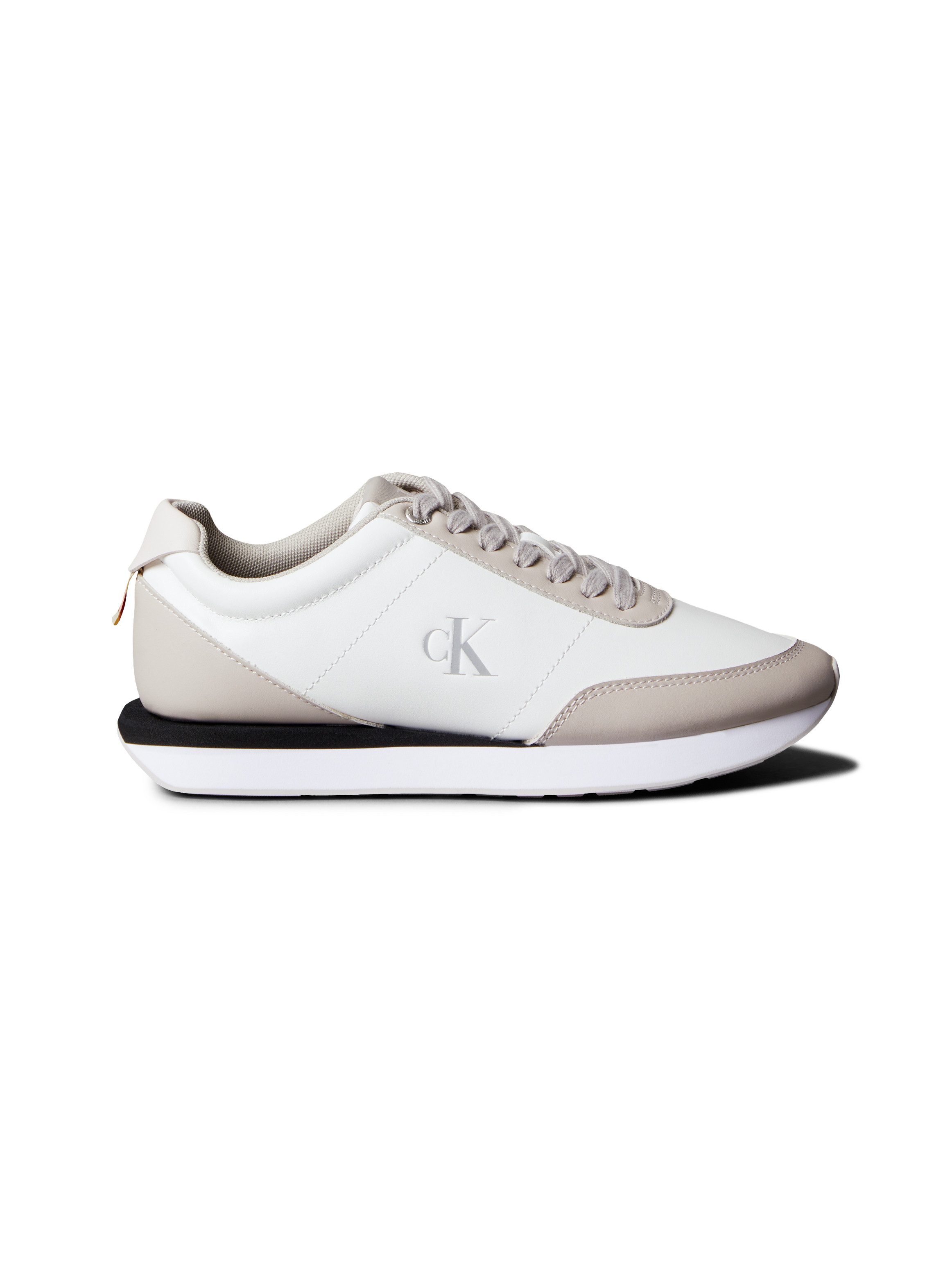 Calvin Klein Sneakers RETRO RUNNER LACE UP LTH MG Veterschoen, lage schoen, vrijetijdsschoen met gepolsterde schachtversteviging
