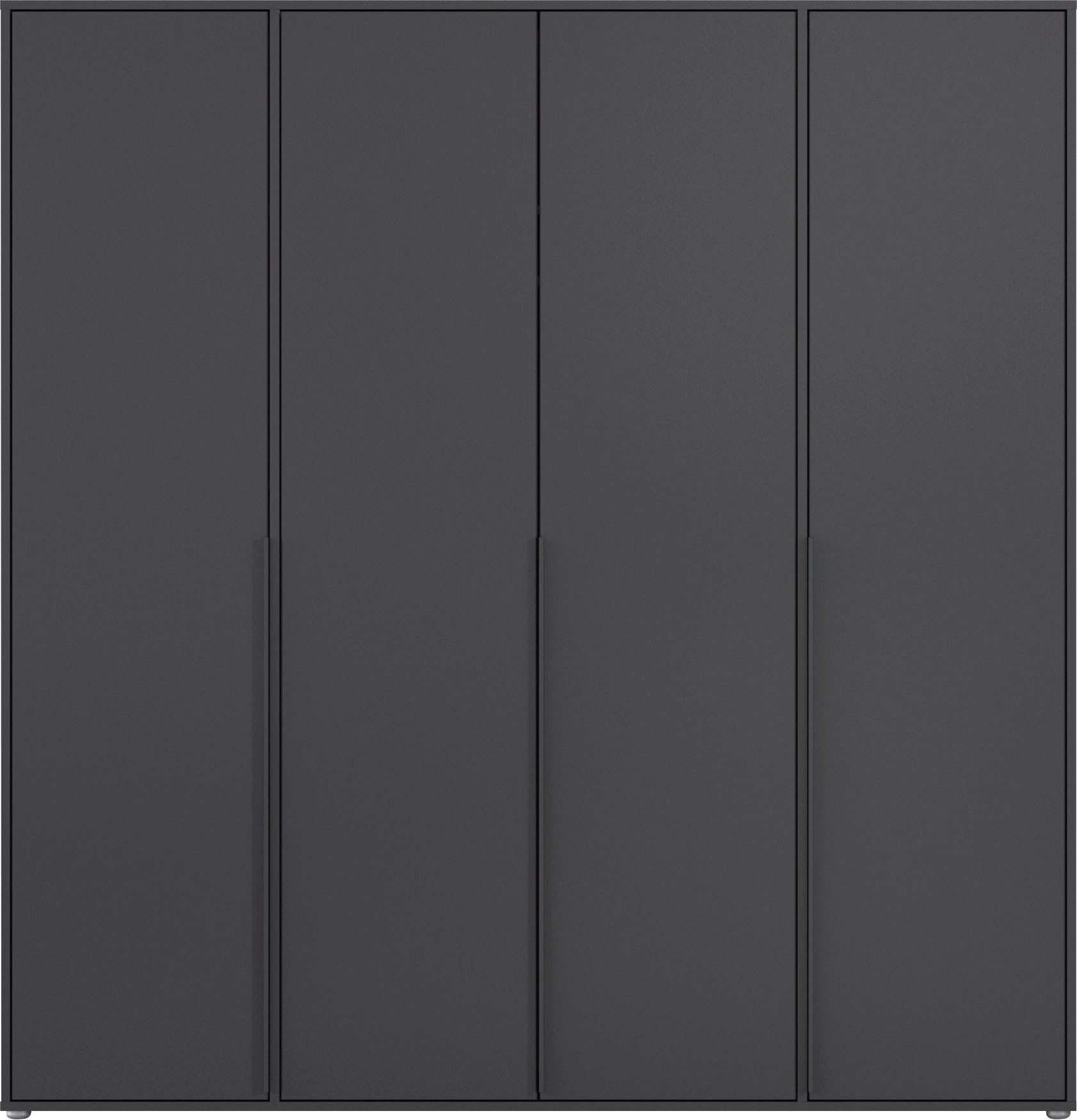 rauch Draaideurkast Kledingkast Kast Garderobe Wasmand NAGATA veel Opbergruimte met moderne stanggrepen in grijs metallic topseller made in germany