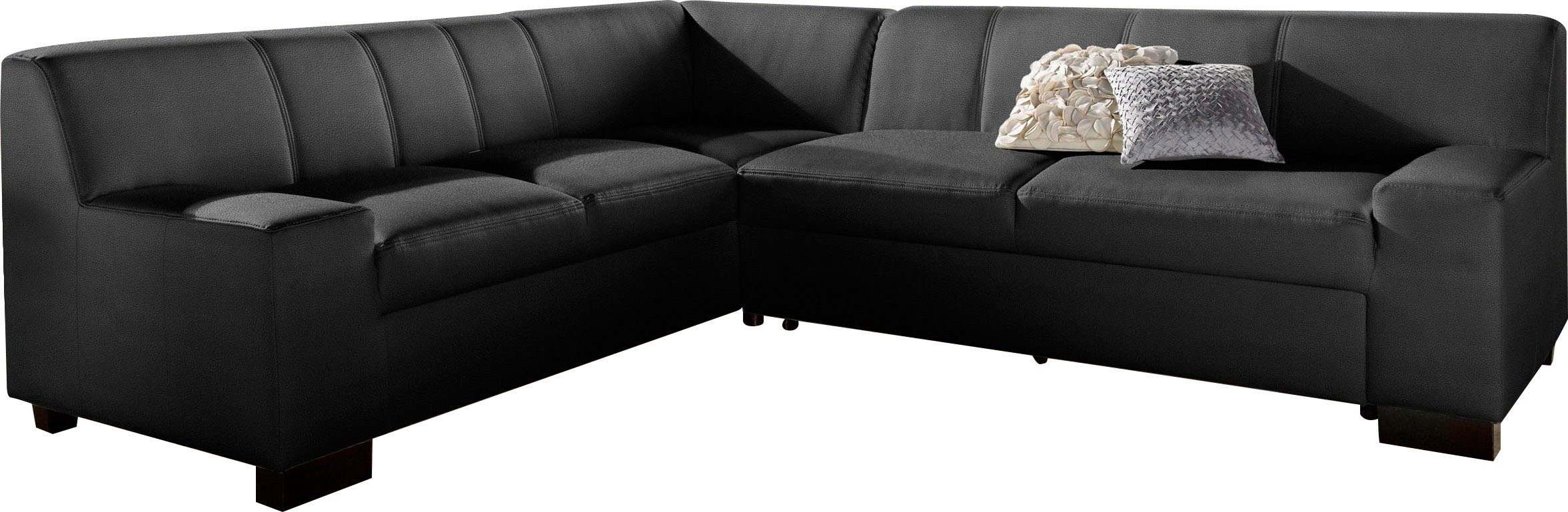 DOMO collection Hoekbank Norma Top, elegant en modern, platte armleuningen, L-vorm