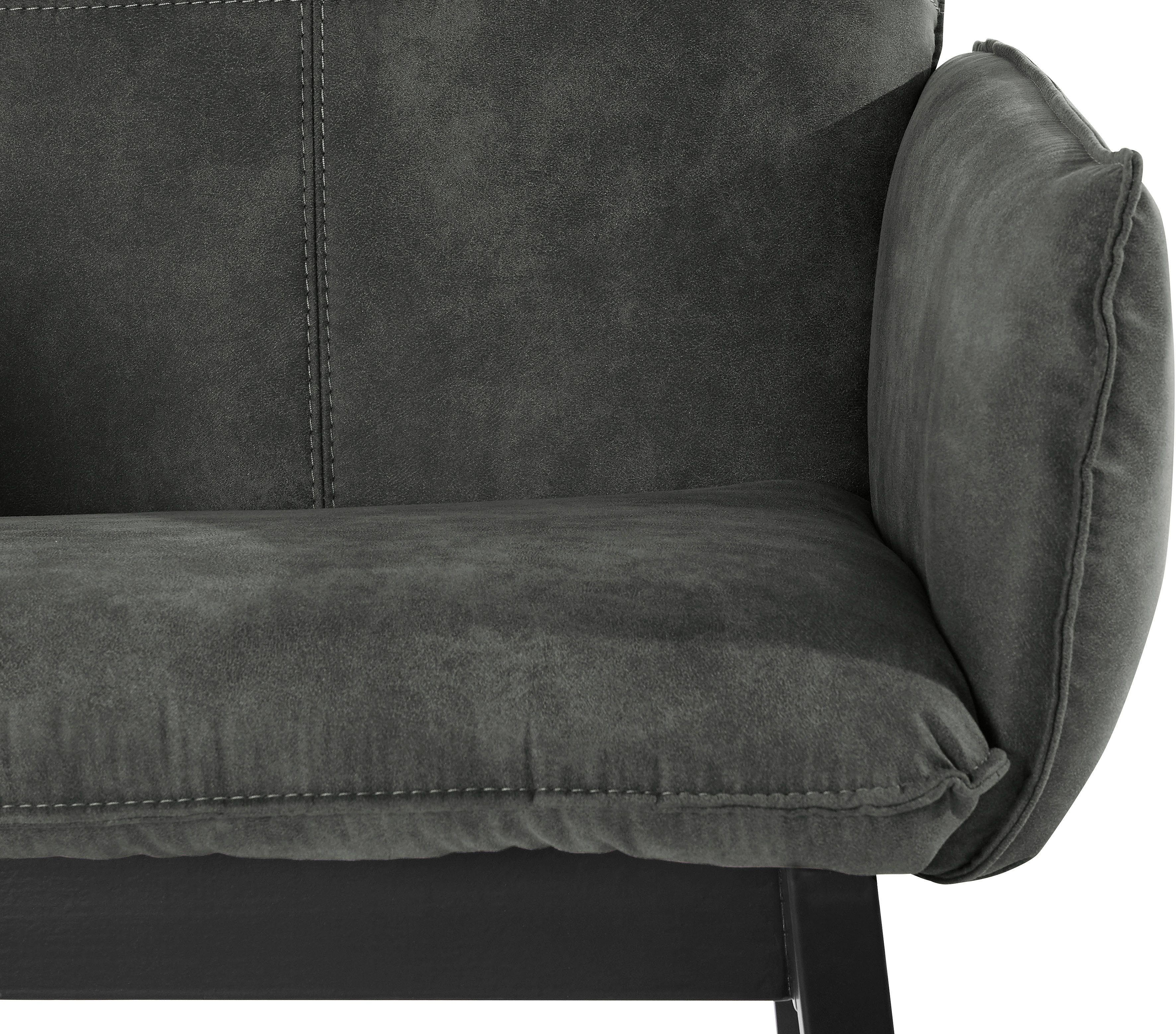 Home affaire Stoel met armleuningen Model 6 Bekleding van microvezel of leer, frame is beuken in zwart gelakt (2 stuks)