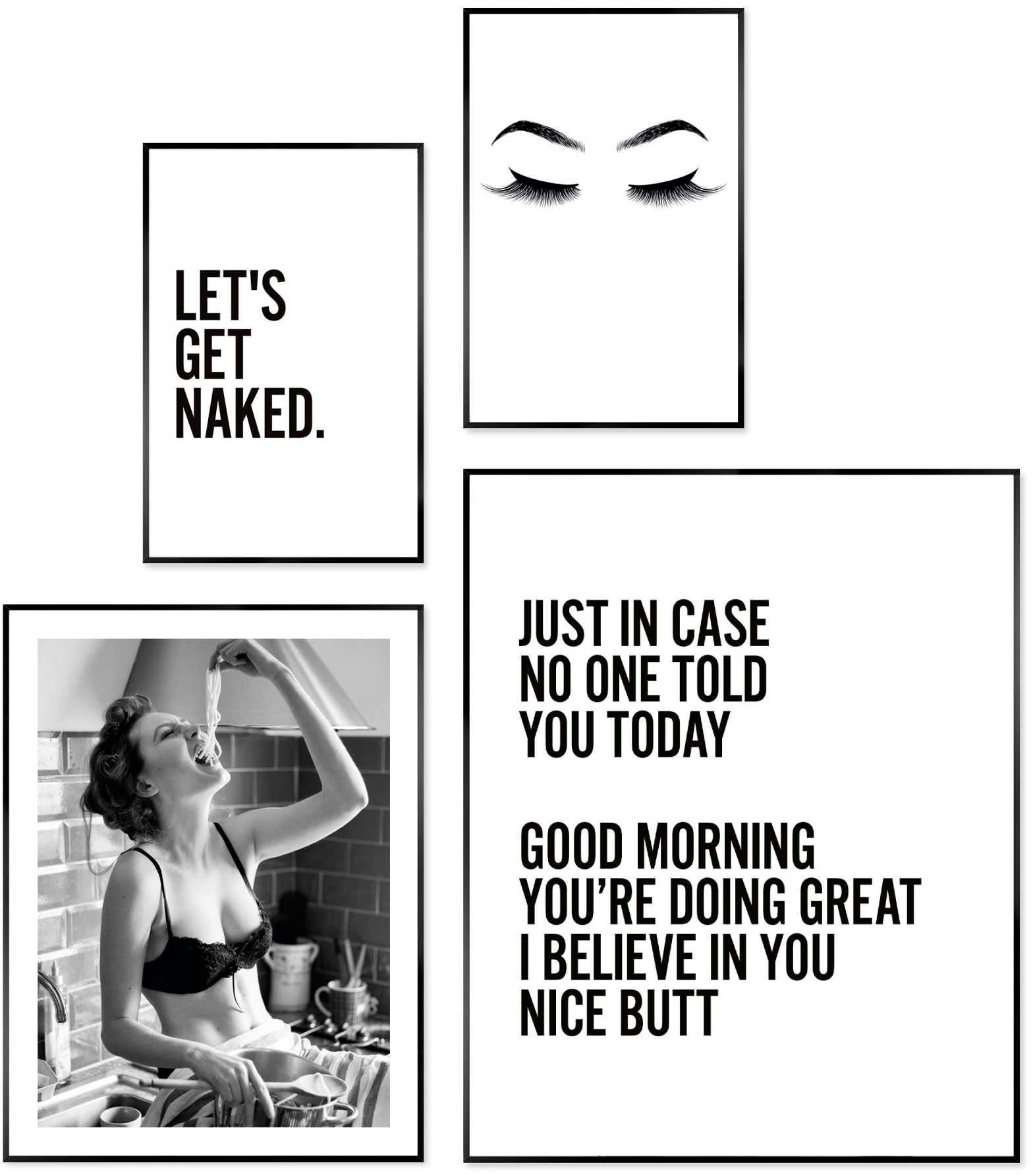 Reinders! Poster Just Sexy deurposters zwart