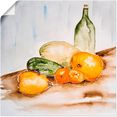 artland artprint fruit en groente aquarel in vele afmetingen  productsoorten -artprint op linnen, poster, muursticker - wandfolie ook geschikt voor de badkamer (1 stuk) wit