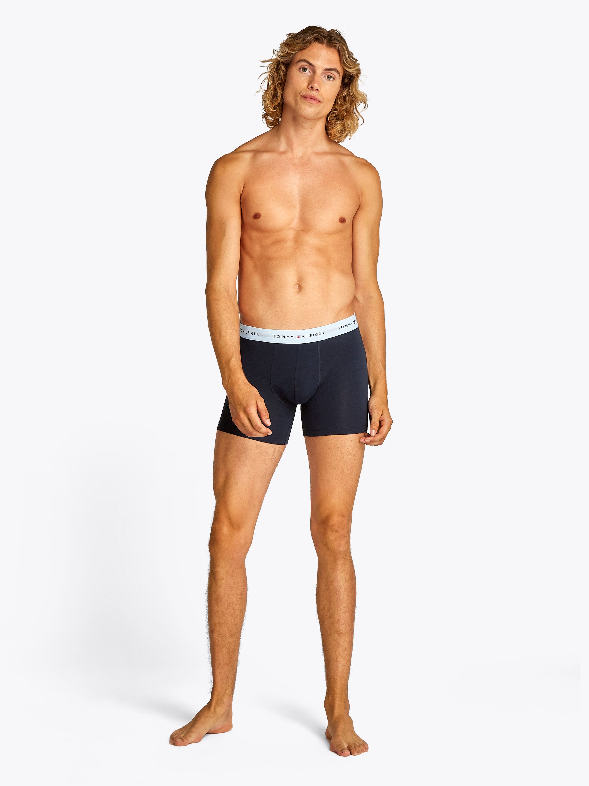 Tommy Hilfiger Underwear Boxershort 3P BOXER BRIEF WB met contrasterende logo-band (3 stuks)