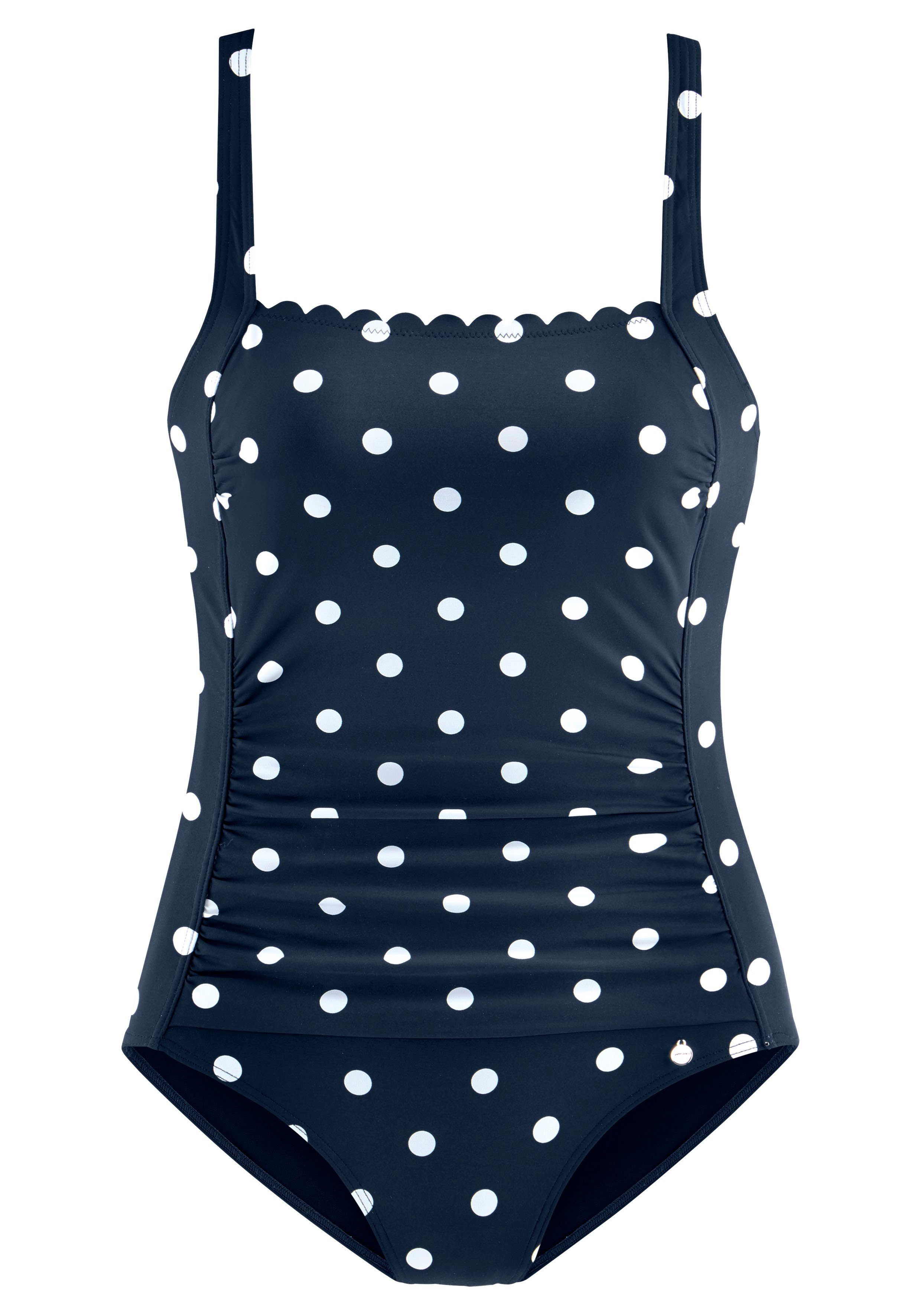 Lascana Badpak Jada met schulprandje en modellerend effect dames badpakken maat 48 E blauw