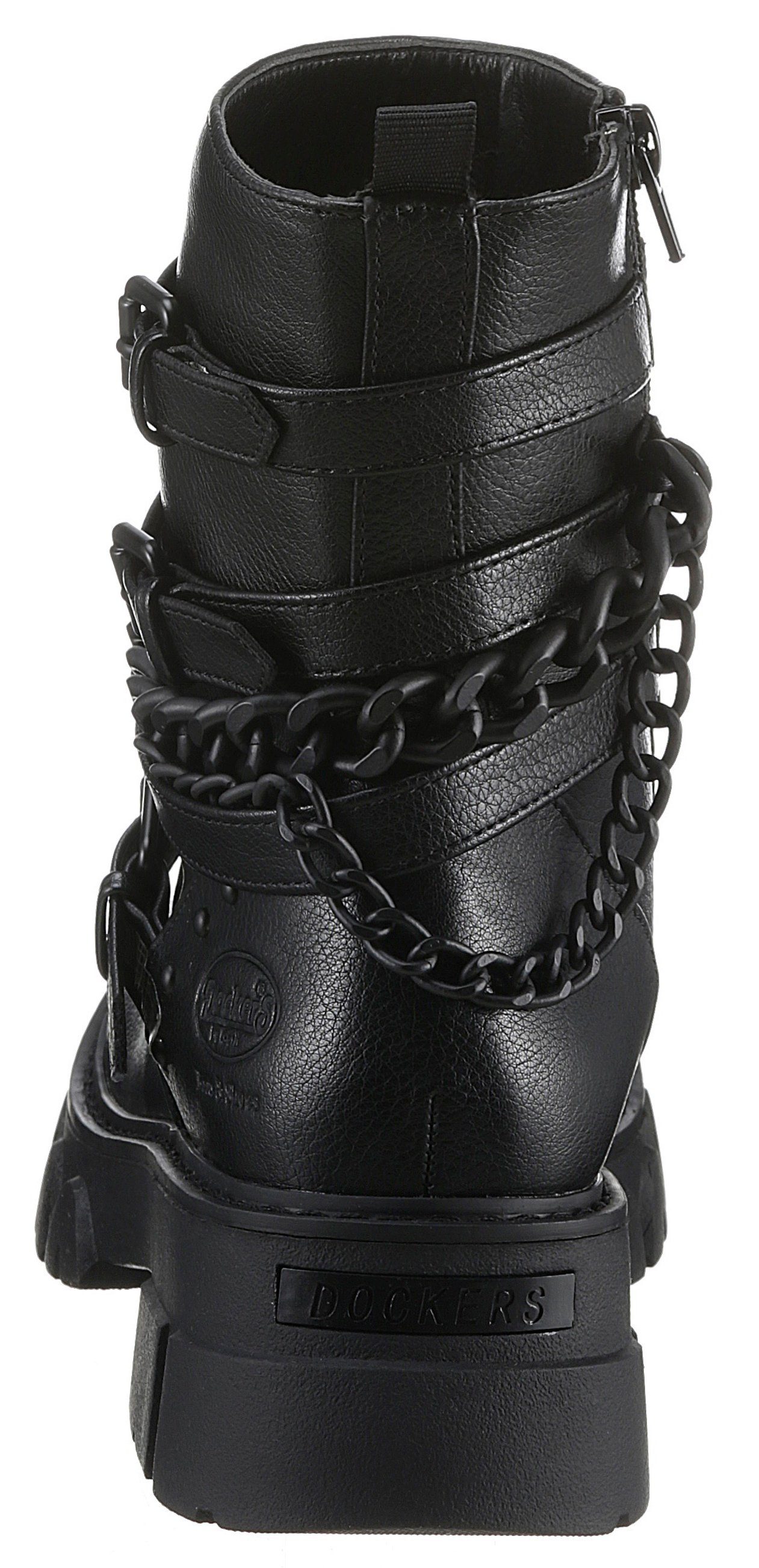 Dockers by Gerli Bikerboots met modieuze decoratieve ketting en nagels