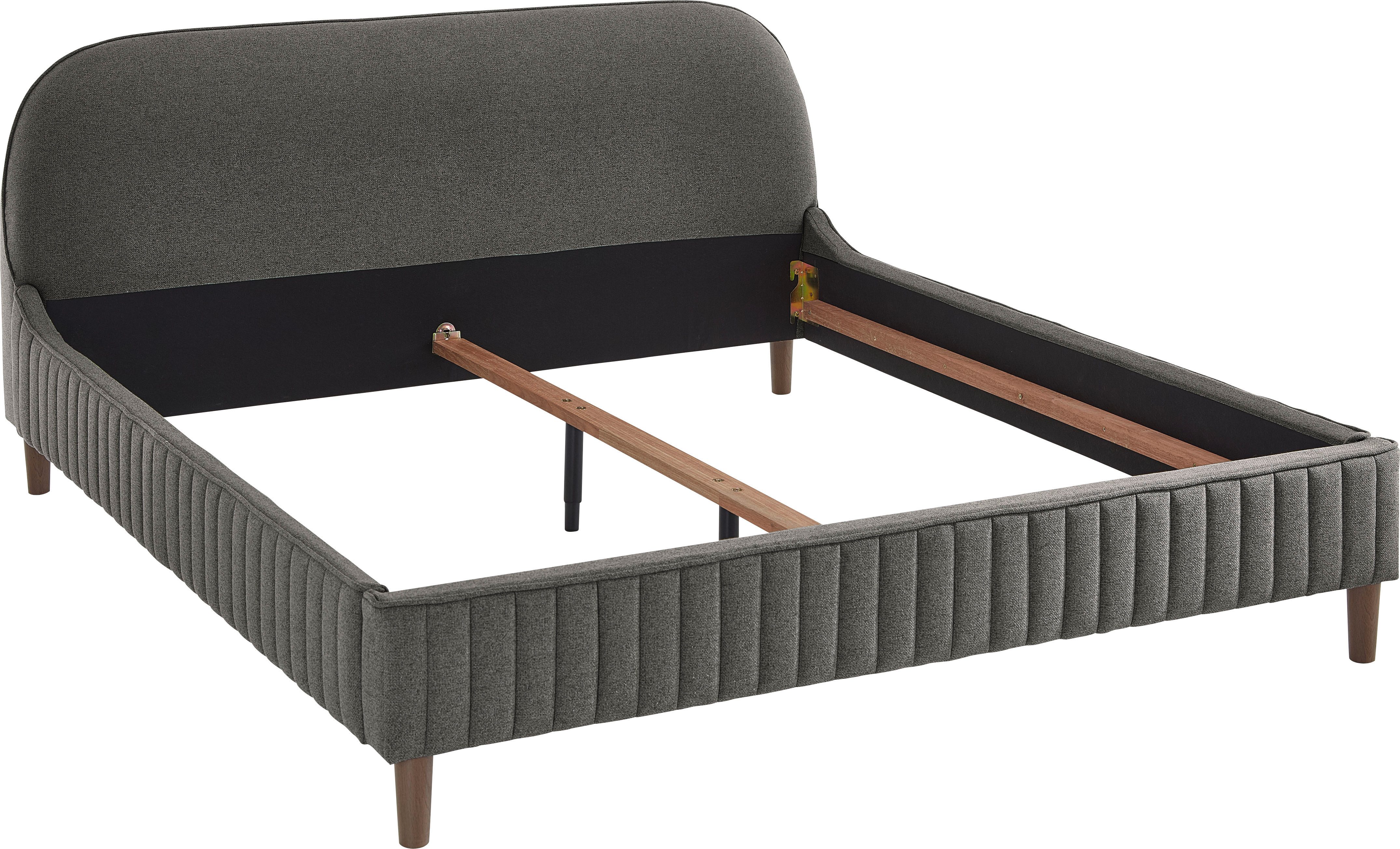 ATLANTIC home collection Gestoffeerd bed Madita, 180x200cm, met organische hoofdvorm luxueus gestoffeerd hoofdeinde, bekledingsstof met een fijn reliëf