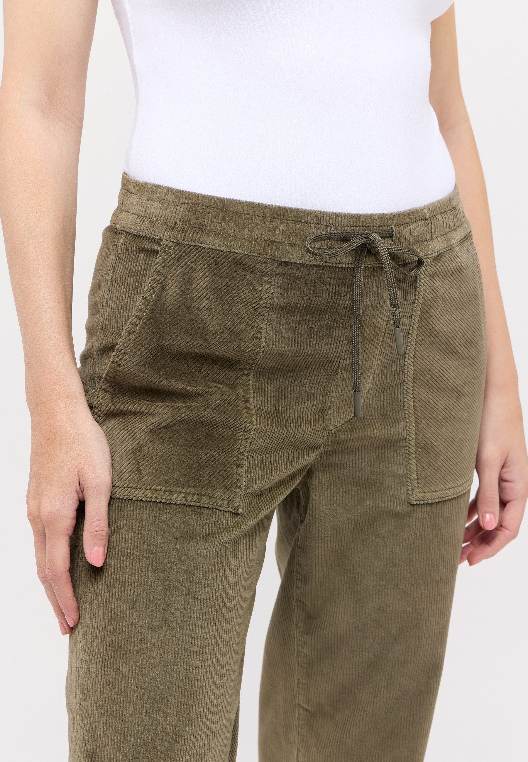 ANGELS Comfortbroek LIBERTA TU JUMP WORKER Zomerbroek van fluweelzacht corduroy