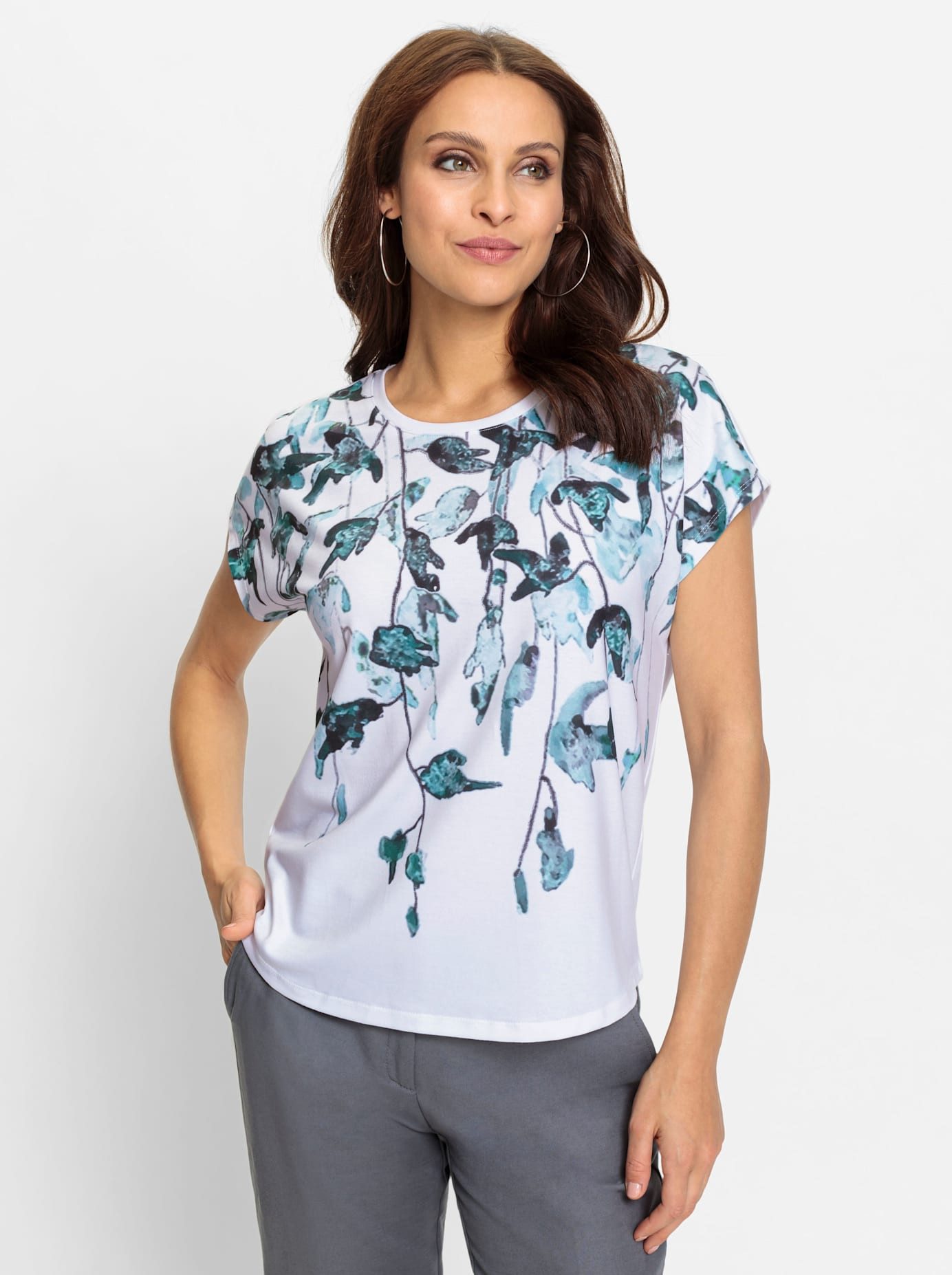 Lady Shirt met print Shirt met ronde hals (1-delig)