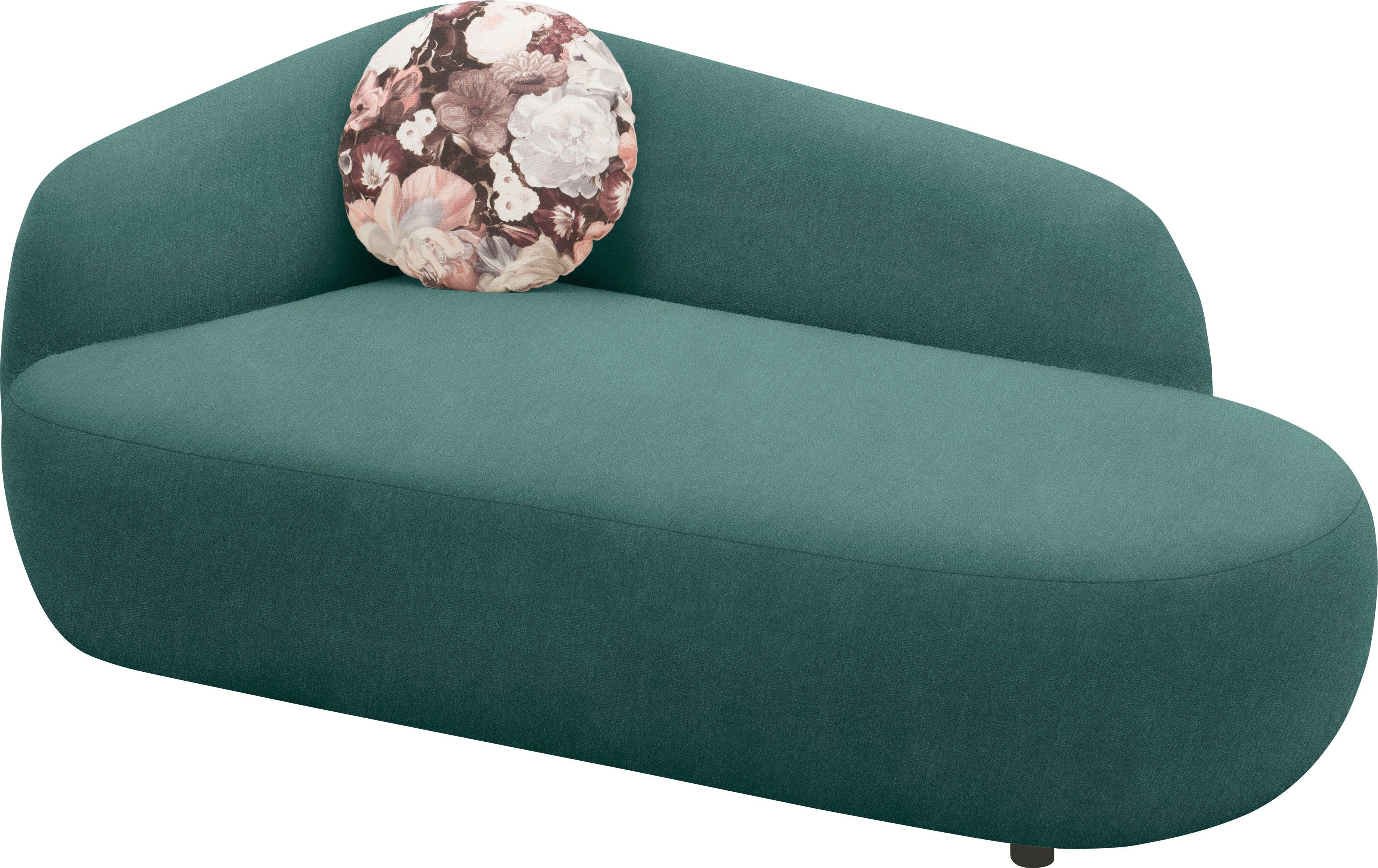 andas Récamier Björnar incl. reversible-sierkussen: bloemmotief, resp. uni, Binnenvering, armleuning links of rechts naar keuze, B/D/H: 183x105x75 cm