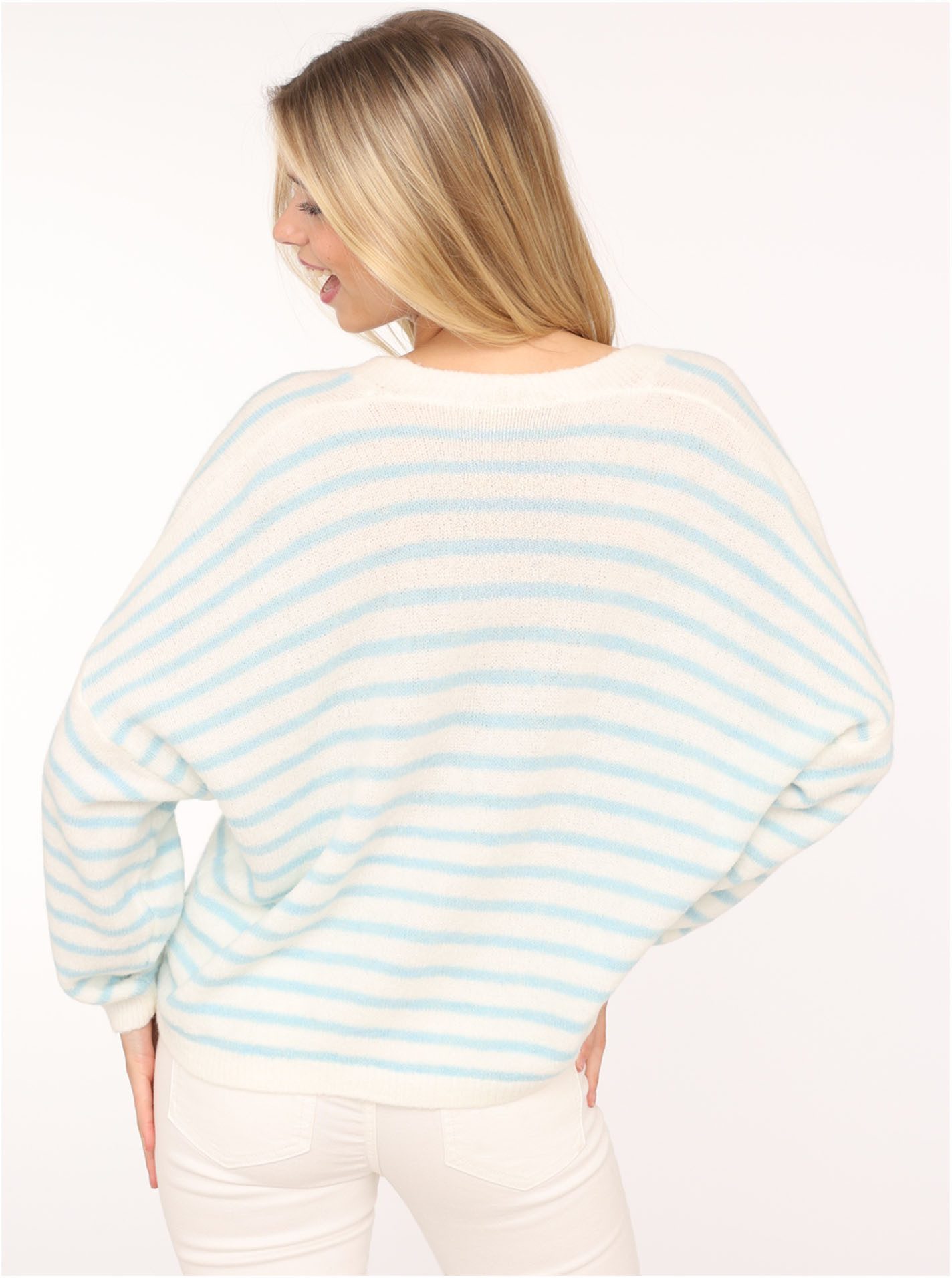 Zwillingsherz Vest Strepen met figuurvriendelijke snit, one size