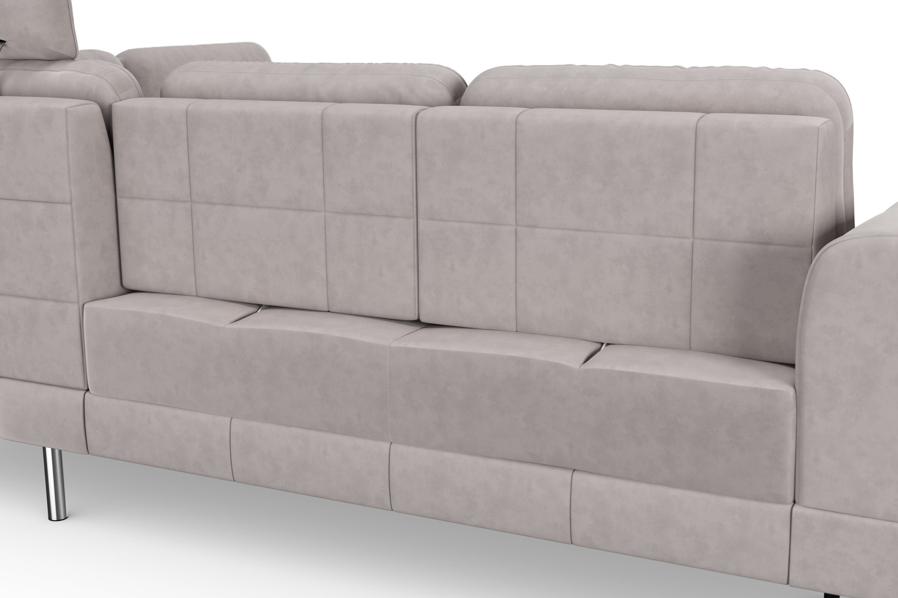 sit&more Hoekbank Bendigo L-vorm inclusief zitdiepteverstelling, bodemvrijheid 15 cm, in 2 pootkleuren