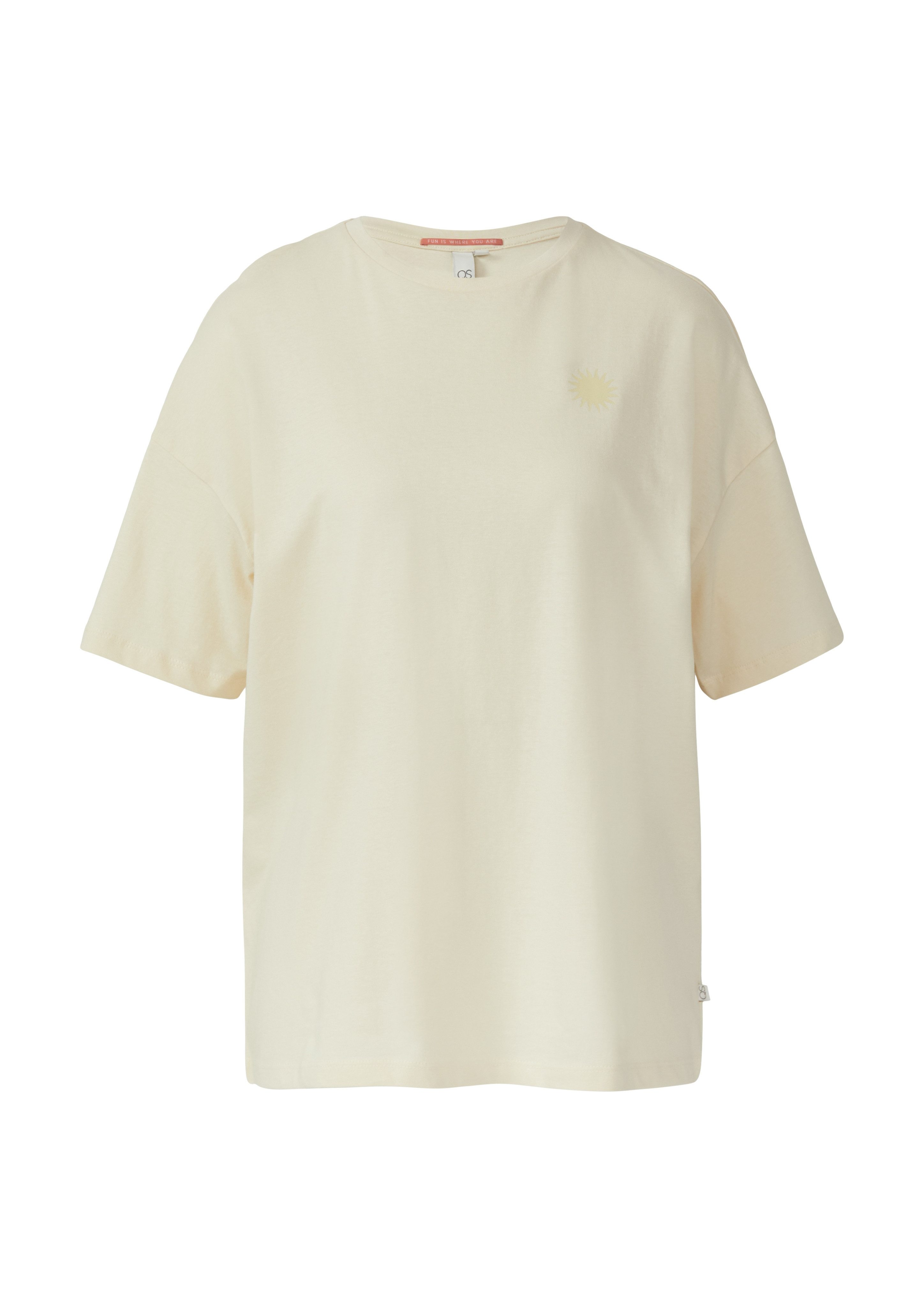 Q/S designed by T-shirt met print op de achterkant