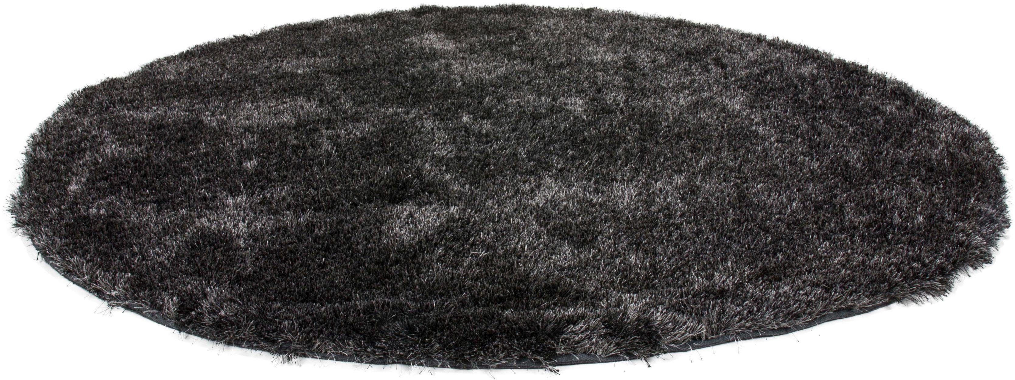 calo-deluxe Hoogpolig vloerkleed Masada 900 moderne vloerkleden maat 10 (Ø 160 cm) grijs