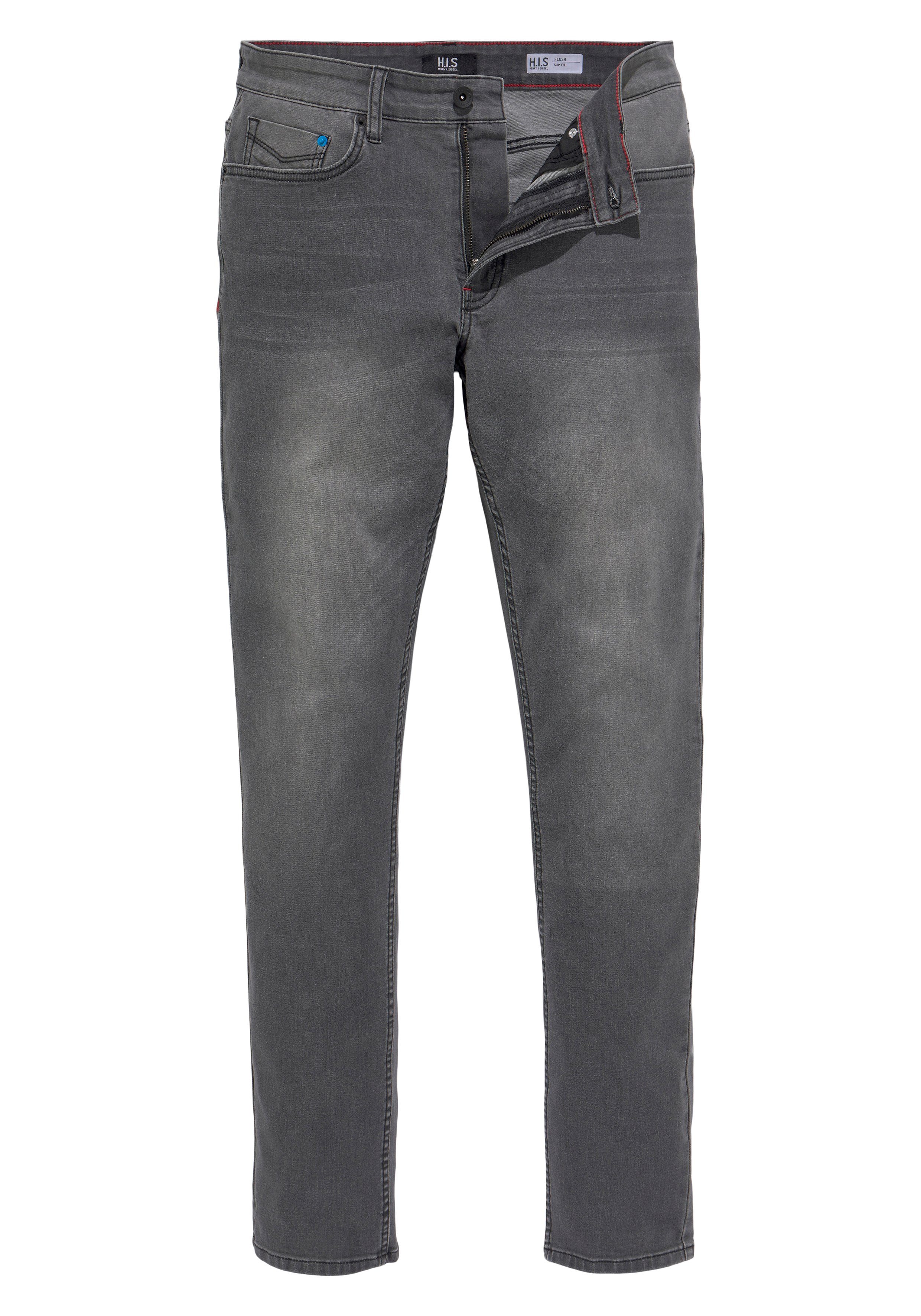 H.I.S Slim fit jeans FLUSH smalle broekpasvorm, met used-effecten, lage taille