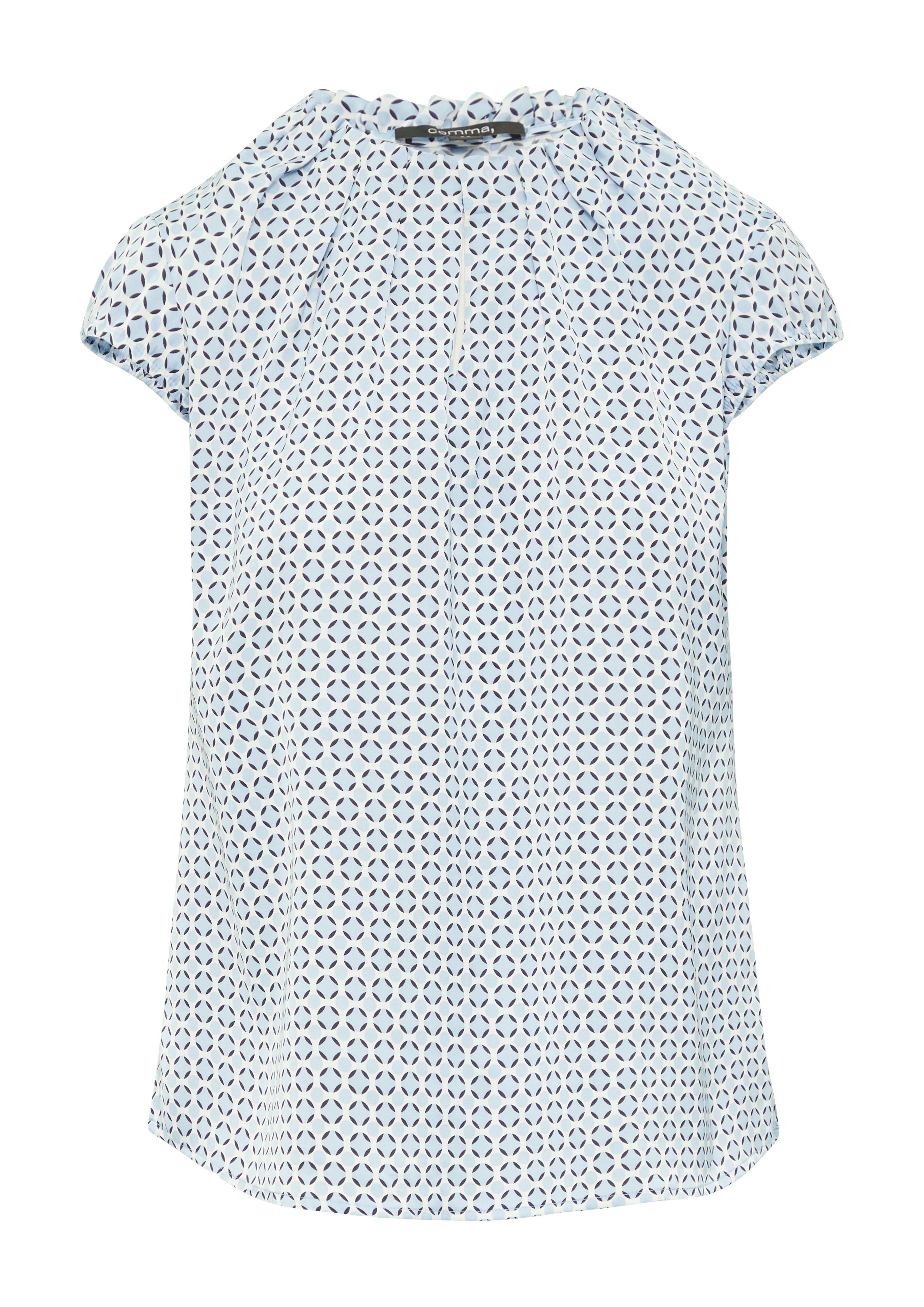 Comma Satijnen blouse met print all-over