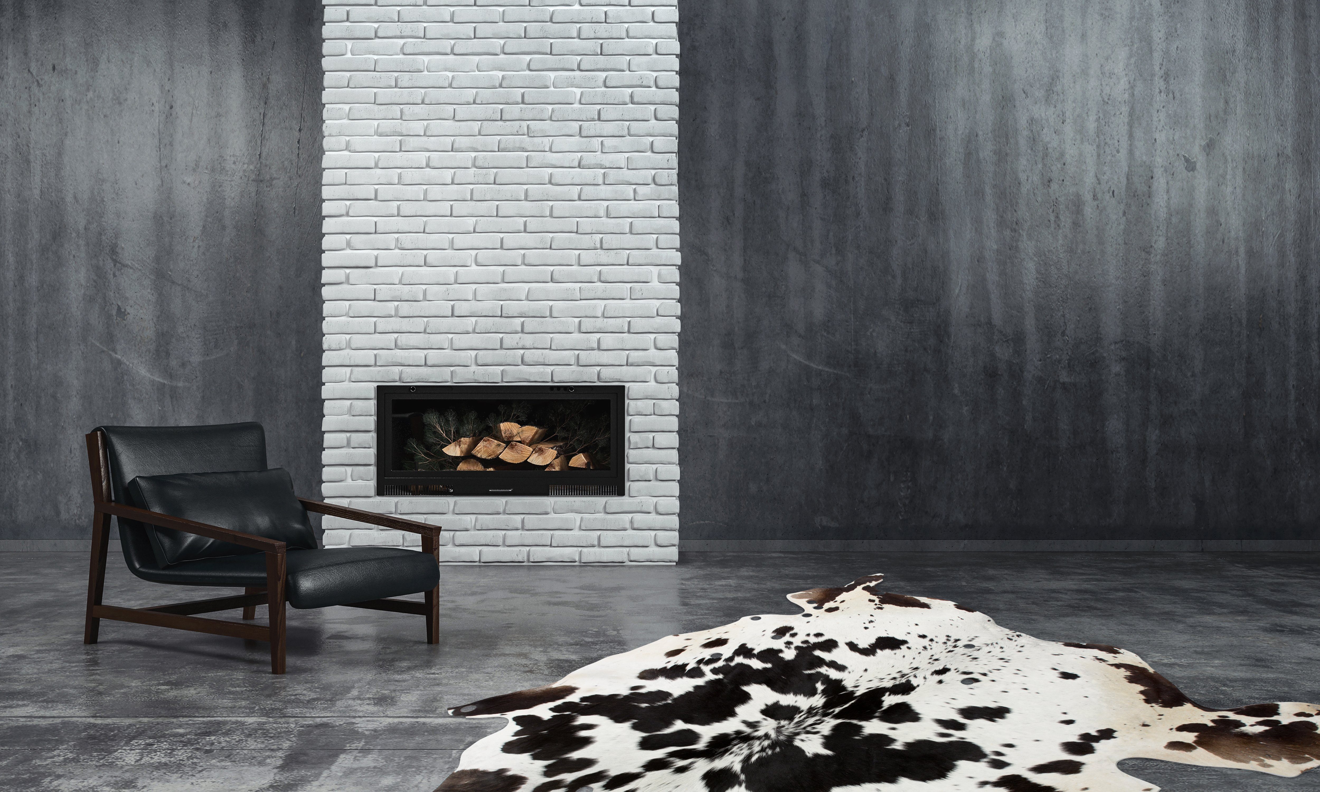 Kayoom Leren vloerkleed Glam 210 100% rundleder, geschikt voor vloerverwarming, natuurlijke kleuraccenten