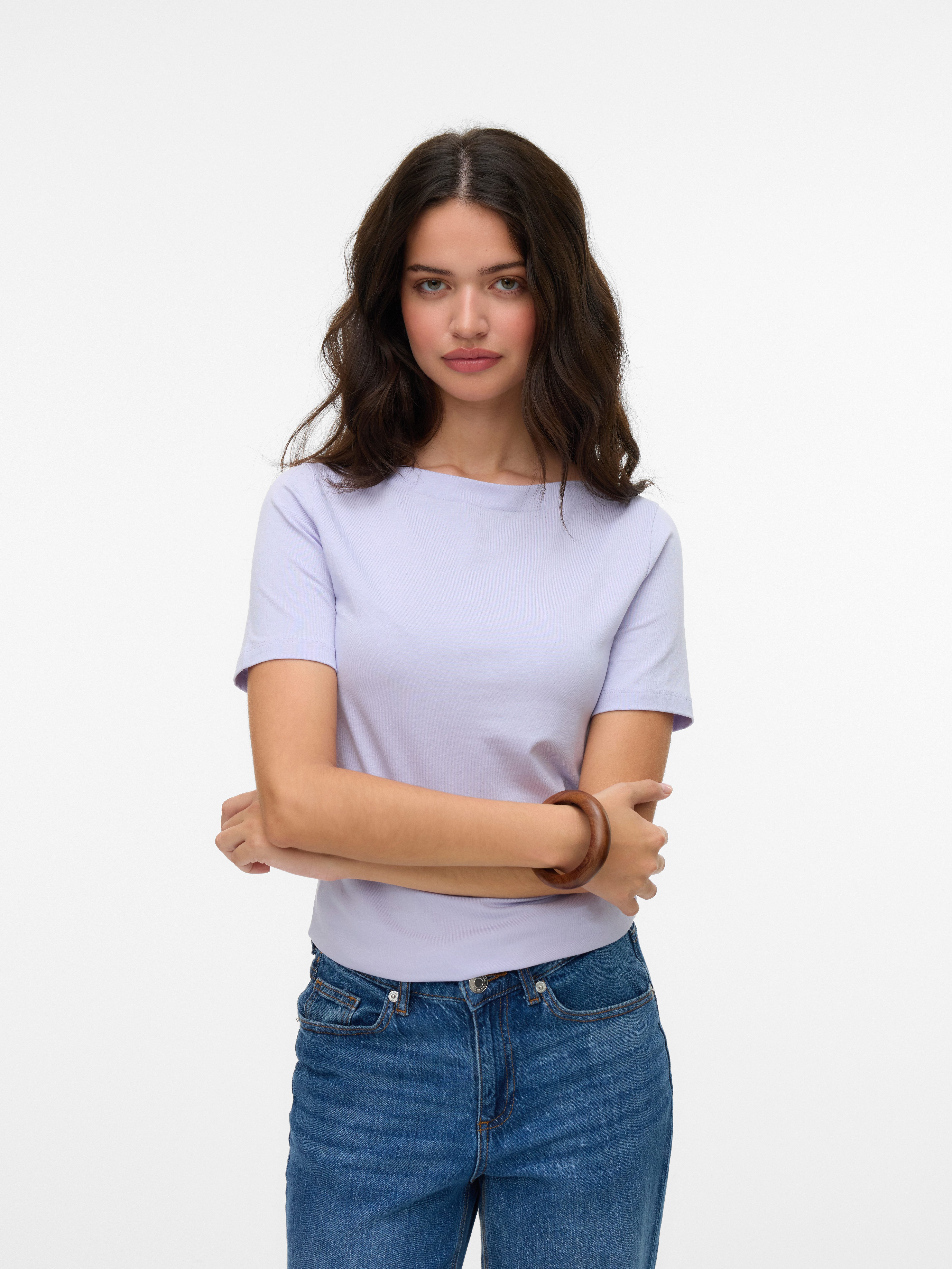 Vero Moda Shirt met korte mouwen VMPANDA MODAL S/S TOP NOOS