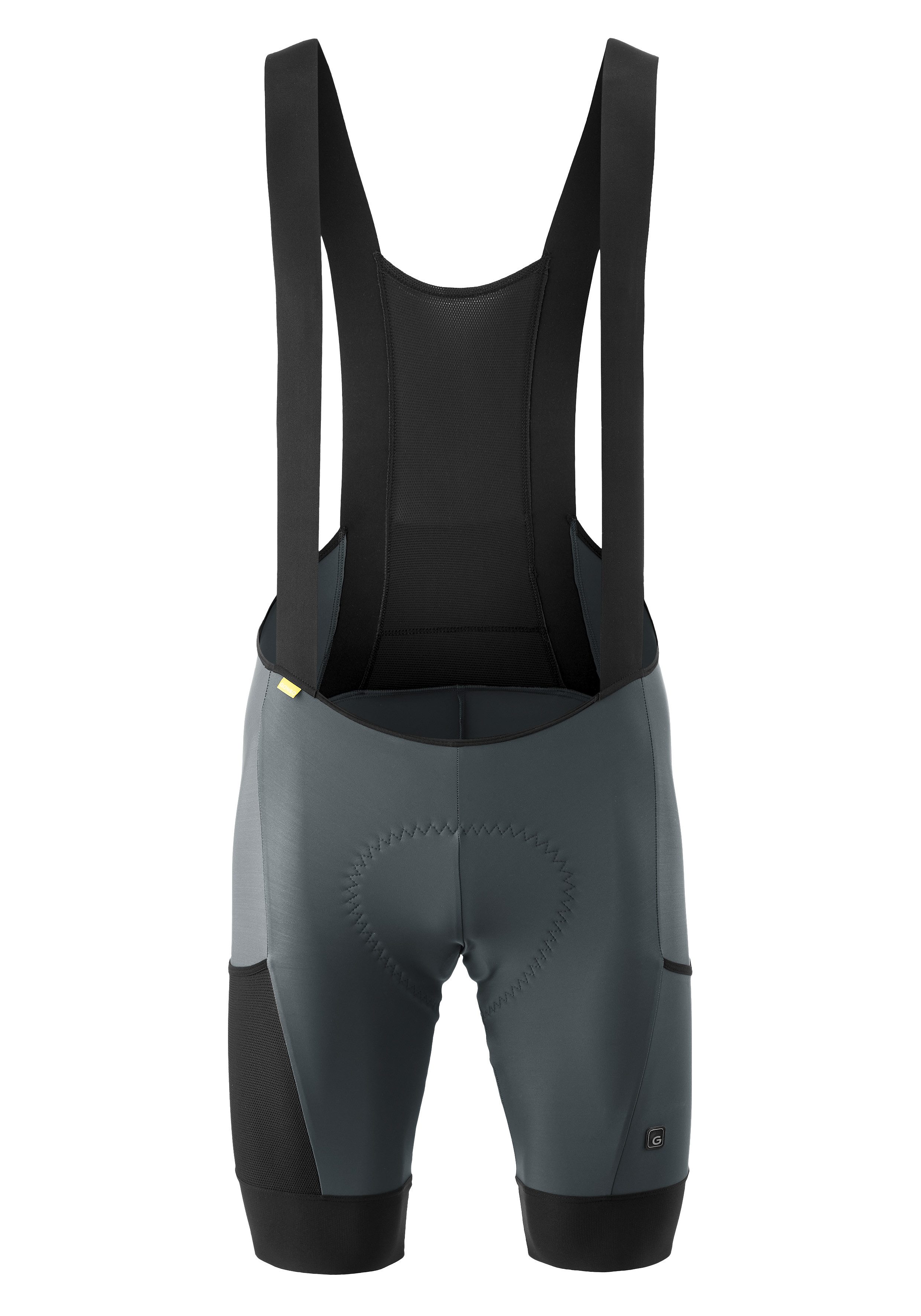 Gonso Fietsbroek Ride Miles Bib Cargo M Heren gravel-fietspants met zitkussen en banden, fietspants tight fit heren broeken maat L grijs