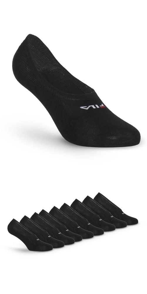Fila Enkelsokken UNISEX GHOST SOCKS SILICONE HEEL INSIDE (9 paar) unisex sokken maat 35-38 zwart