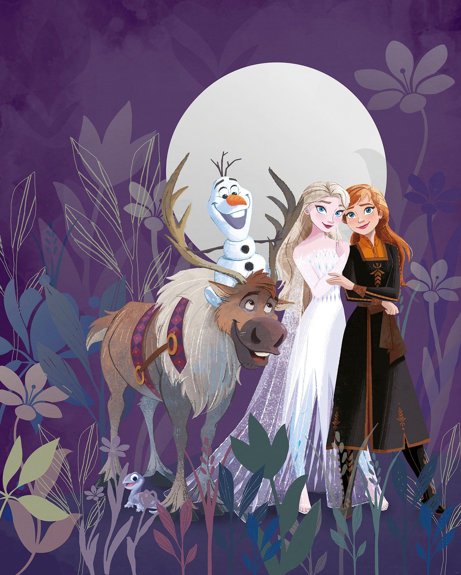 Komar Fotobehang Digitale print vlies - Frozen Full Moon Hike - Afmeting 200 x 250 cm (1 stuk)