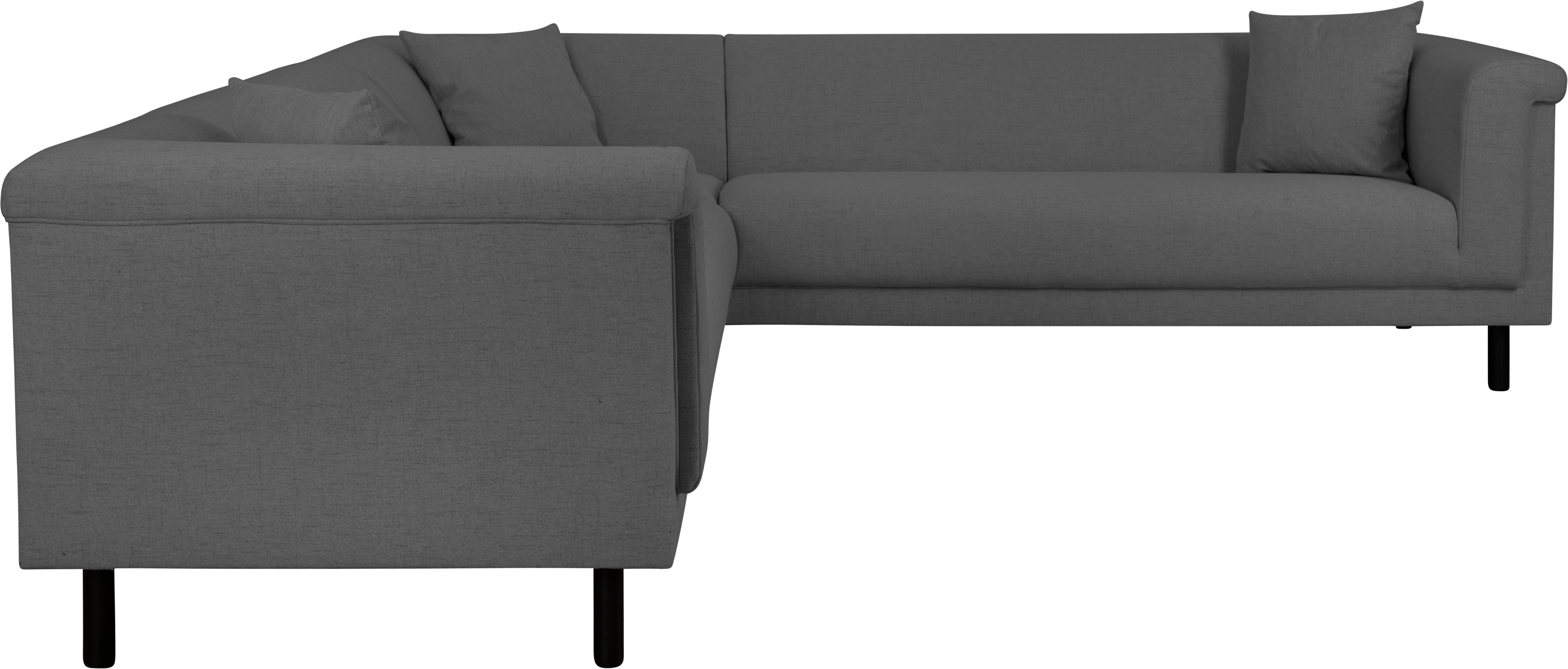 INOSIGN Hoekbank AGNIA L-vorm BxDxH: 244x244x71 cm incl. sierkussen, gelijkbenig, ook in cord