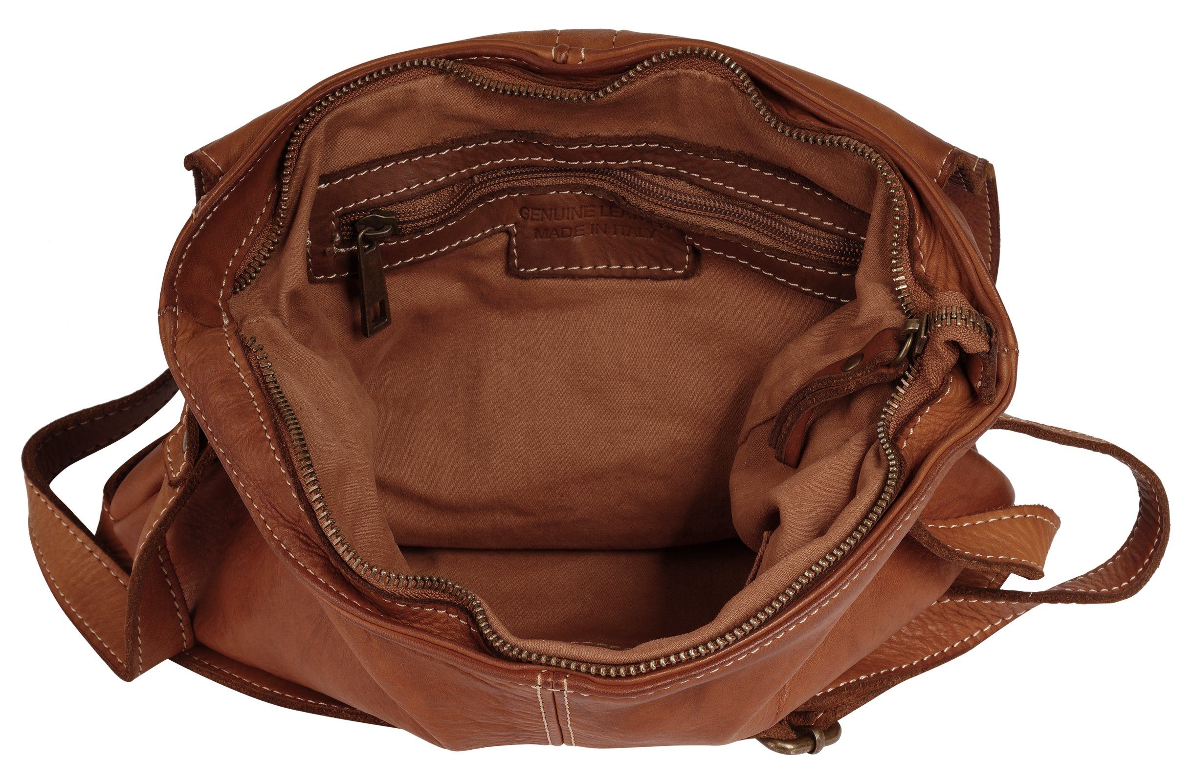 Cluty Schoudertas echt leer, made in italy