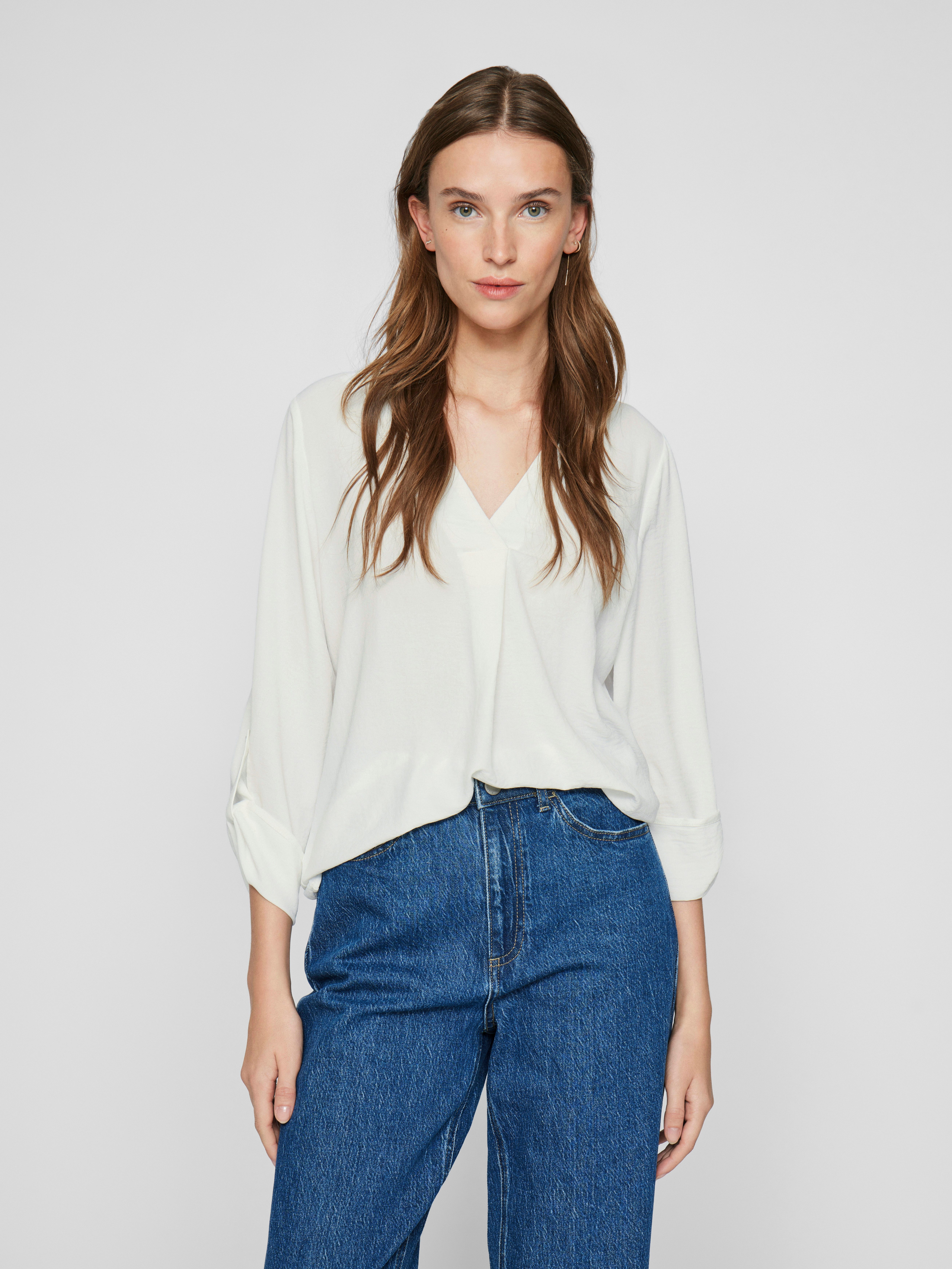 Vila Shirt VIJOSA 3/4 V-NECK TOP - NOOS