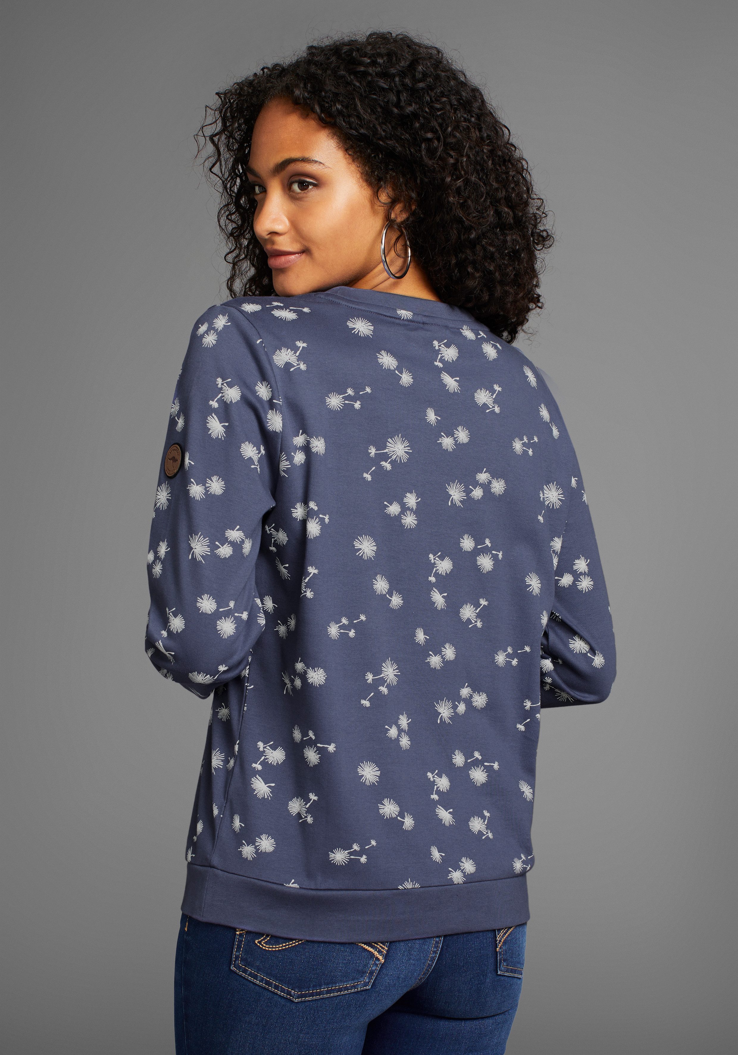 KangaROOS Sweatshirt met paardenbloem allover-print