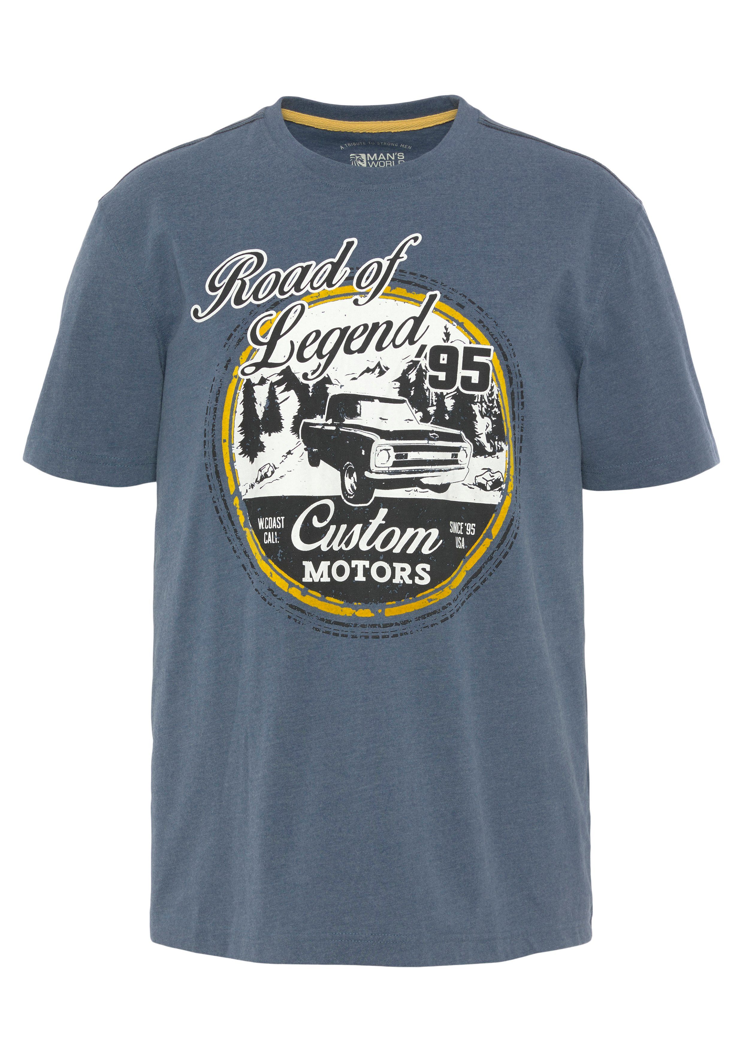 Man's World T-shirt Korte mouwen, gemêleerd, ronde hals, van single jersey