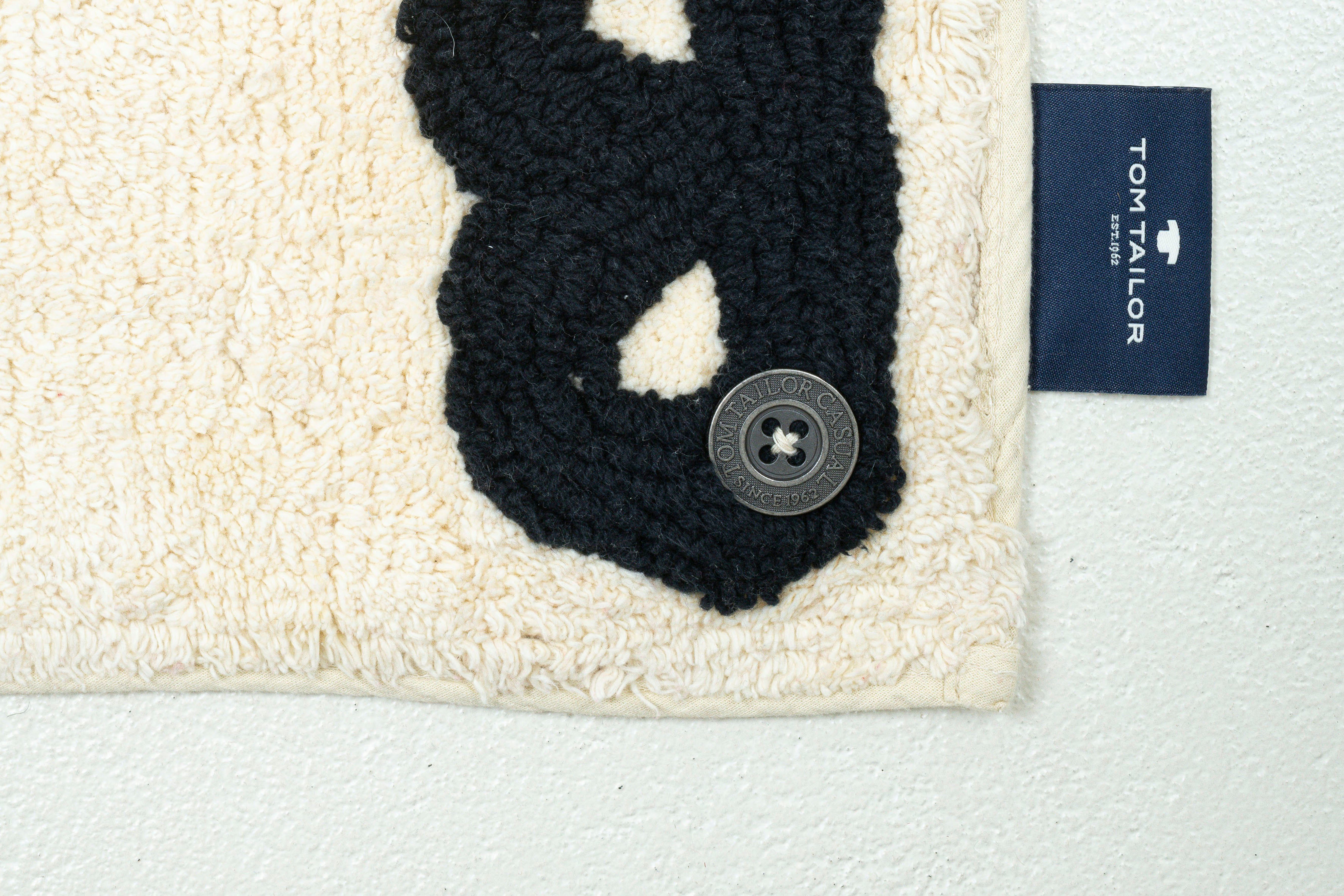 TOM TAILOR HOME Badmat Bings Heart of Bings Badmat, 100% katoen, uni kleuren, harten- en lettersmotief (1 stuk)