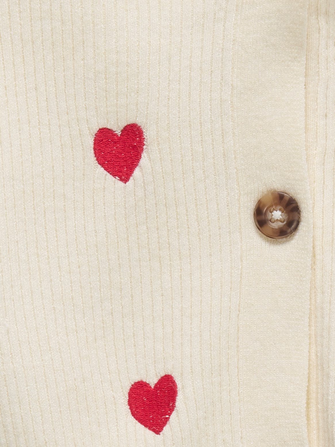 KIDS ONLY Vest KOGDANA LIFE LS HEART VNECK CARDIGAN KNT
