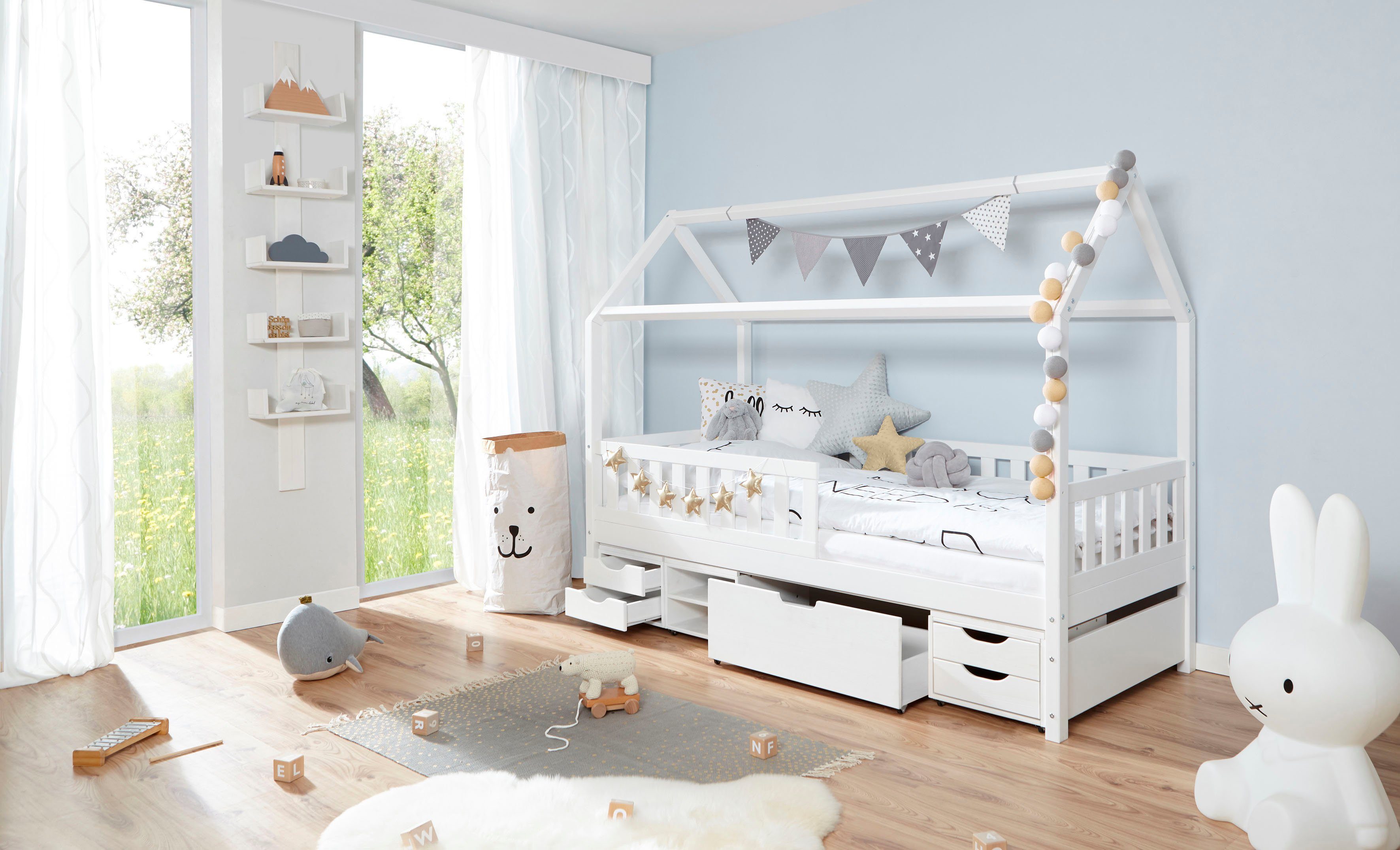 Ticaa Huisbed Droomhuis Huisbed, incl. lade, rolrooster en matras
